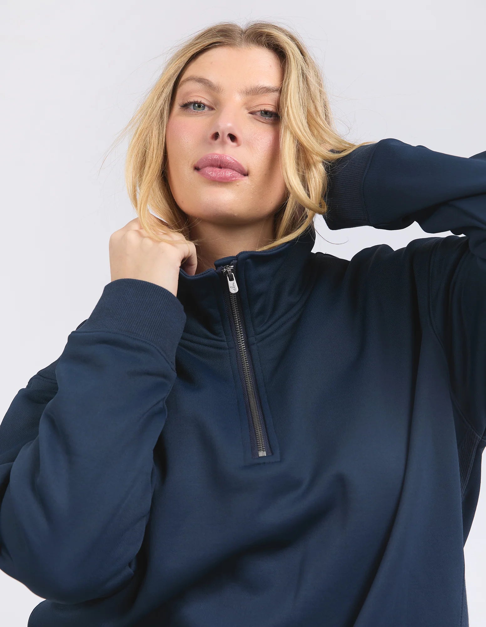 Collection of Elm Tatum Half Zip Fleece - Navy in a gallery layout