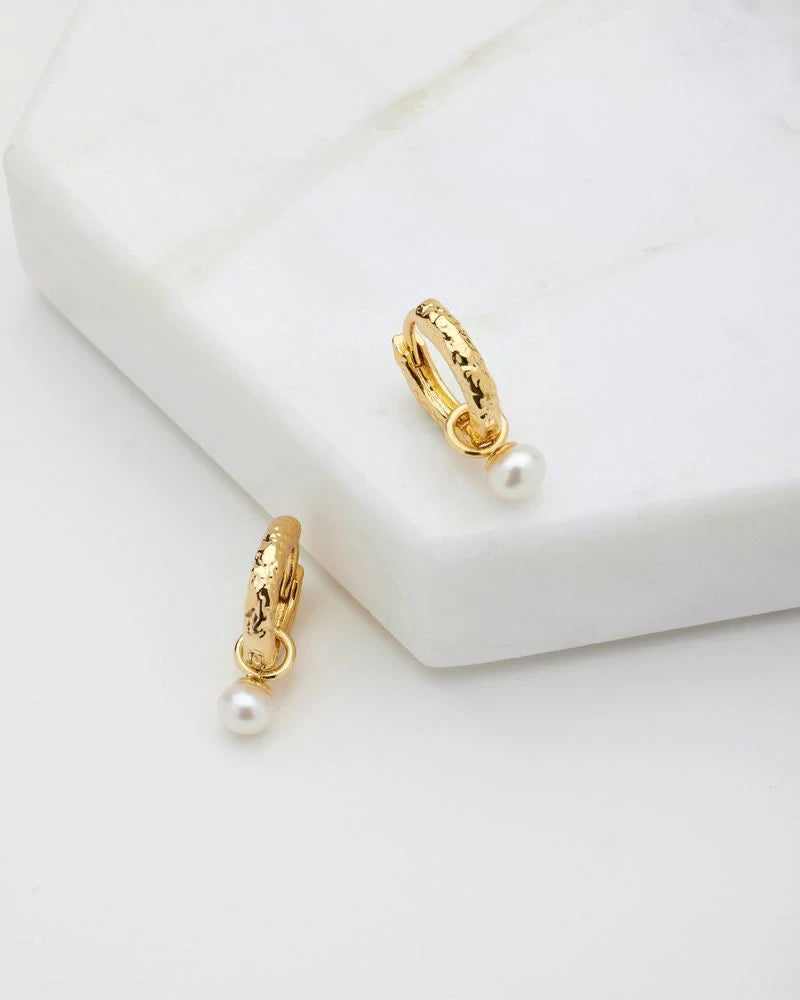 Zafino Emery Earring Pearl - Gold