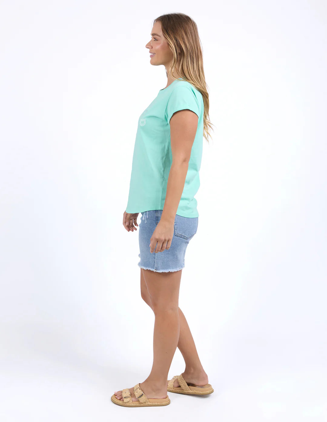 Collection of Foxwood Effortless Tee - Neon Mint in a gallery layout