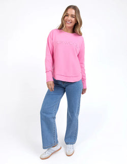 Collection of Foxwood Simplified Metallic Crew - Bubblegum Pink in a gallery layout