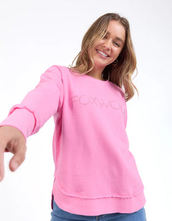 Collection of Foxwood Simplified Metallic Crew - Bubblegum Pink in a gallery layout