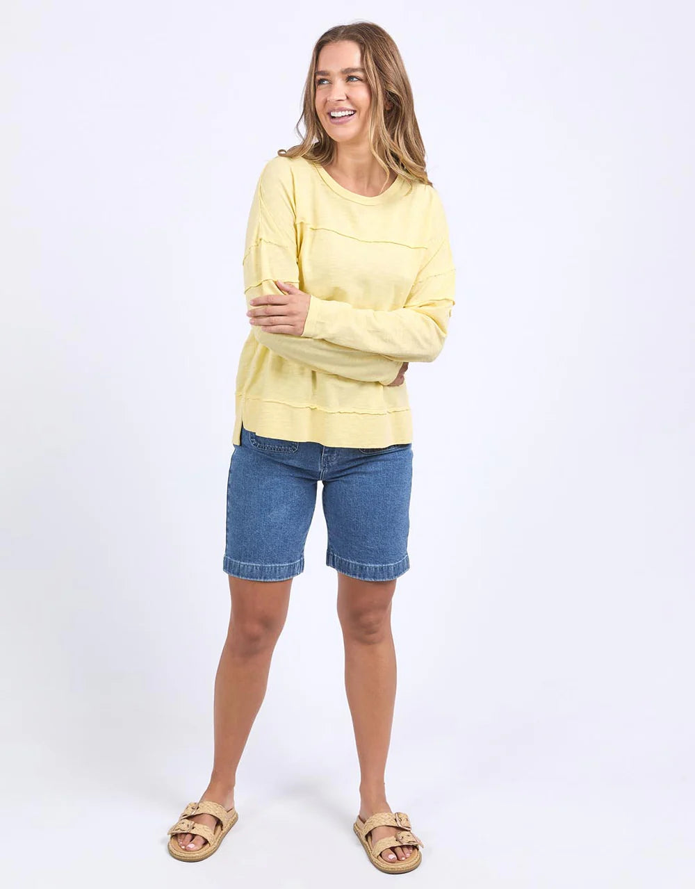 Collection of Foxwood Jayne Throw On Top- Lemon in a gallery layout