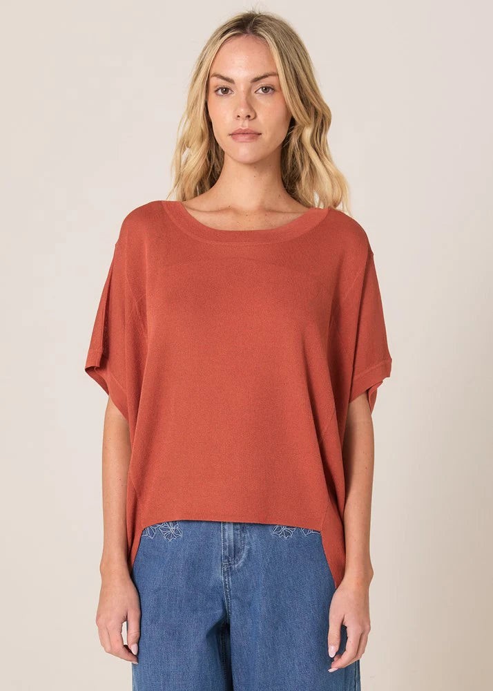 Fate and Becker Esther Knit Top - Dusty Cinnamon
