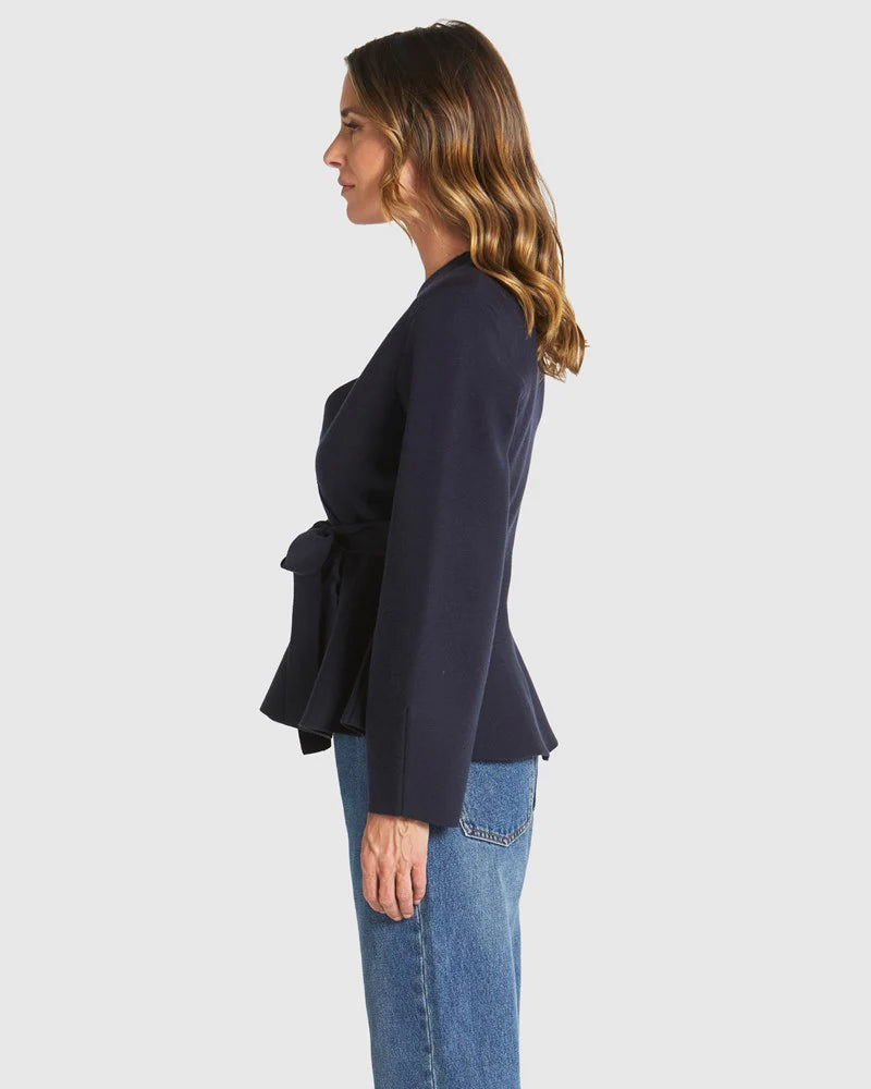 Fate and Becker Tiny Dancer Wrap Cardi - Navy