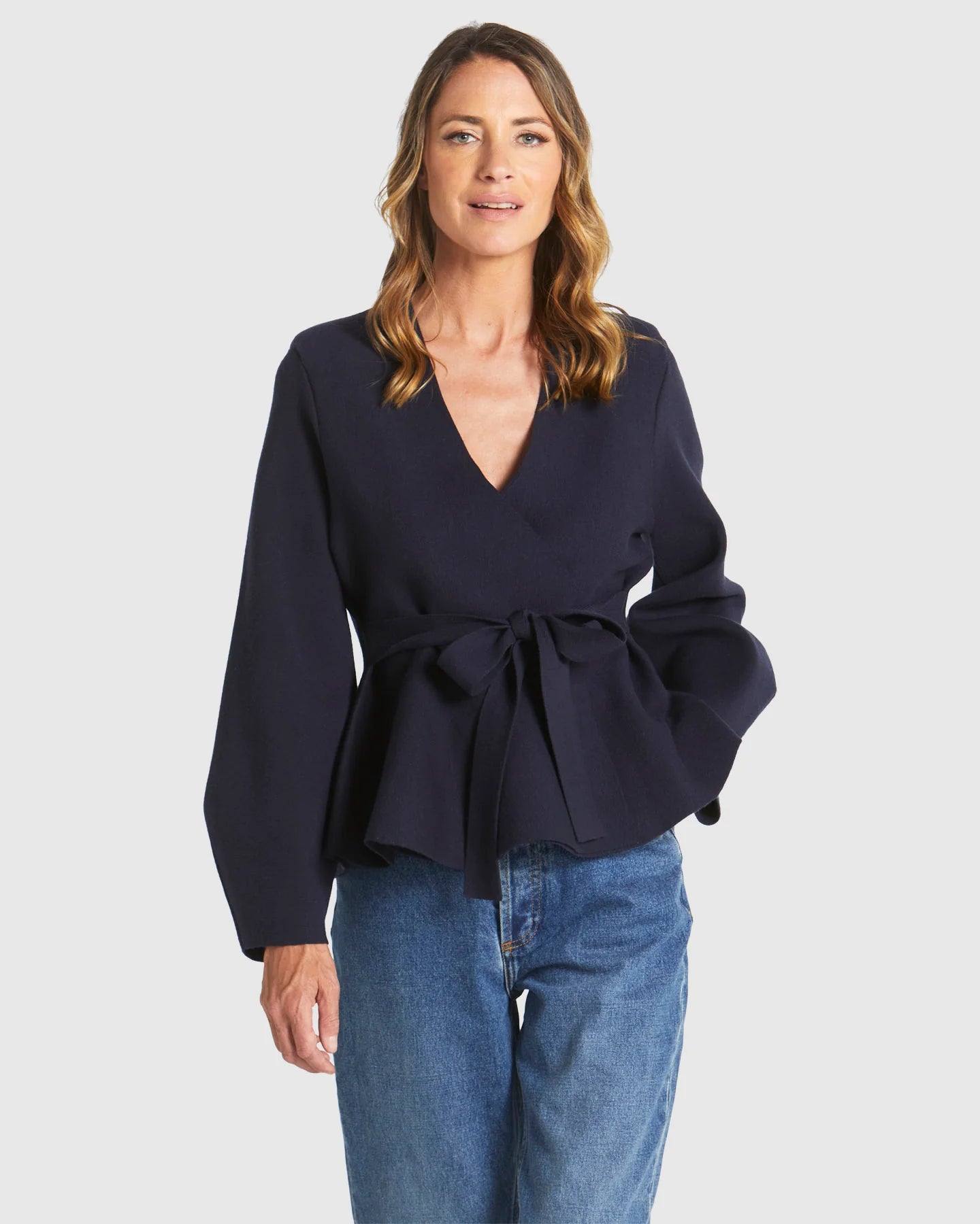 Fate and Becker Tiny Dancer Wrap Cardi - Navy