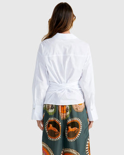 Collection of Fate and Becker Wildfire Wrap Shirt - White in a gallery layout