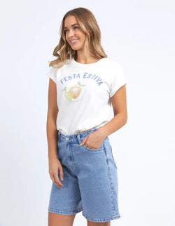 Collection of Foxwood Italian Summer Tee - White in a gallery layout