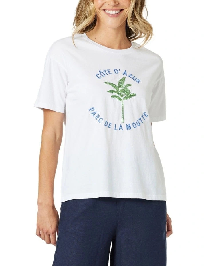 Collection of Gordon Smith Cote D Azur Tee - White in a gallery layout