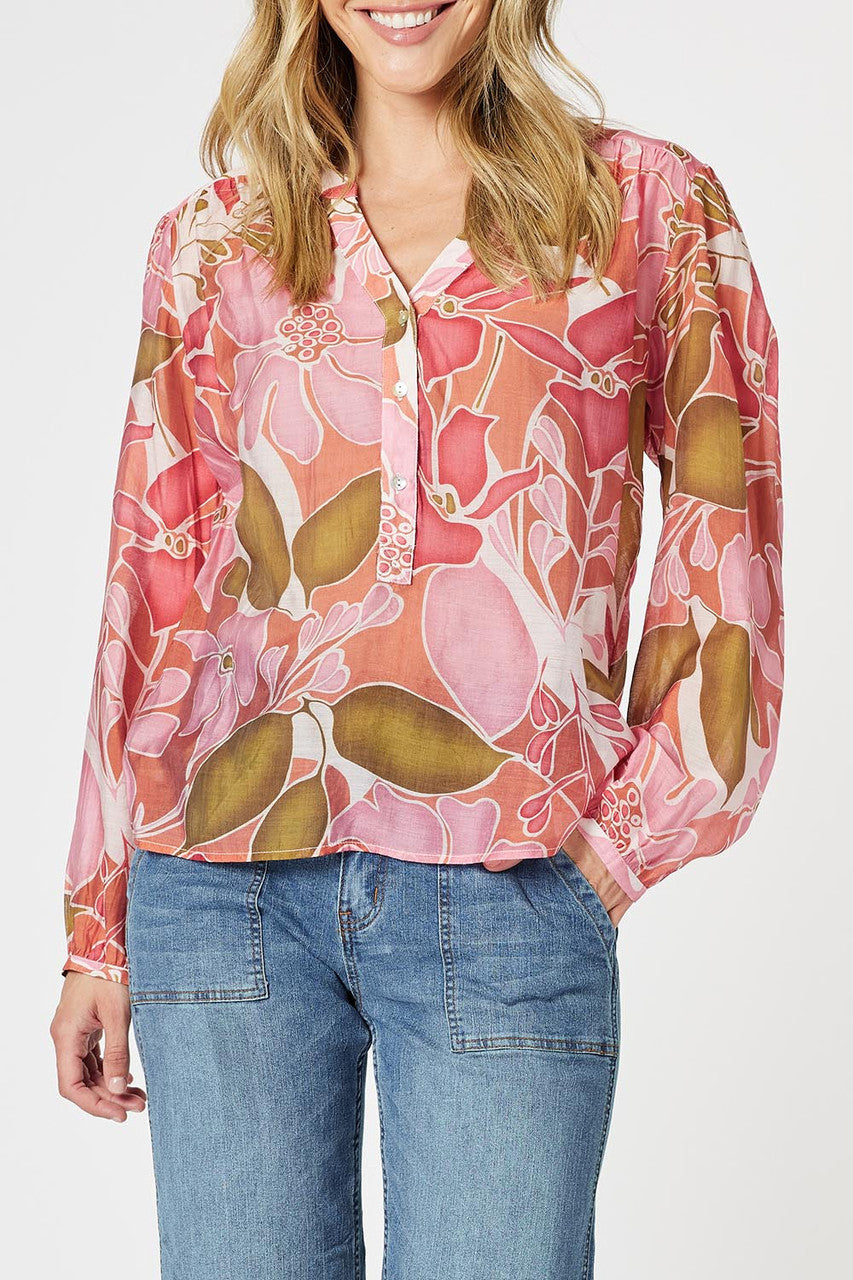 Collection of Gordon Smith Hunter Shirt - Blush Multi in a gallery layout