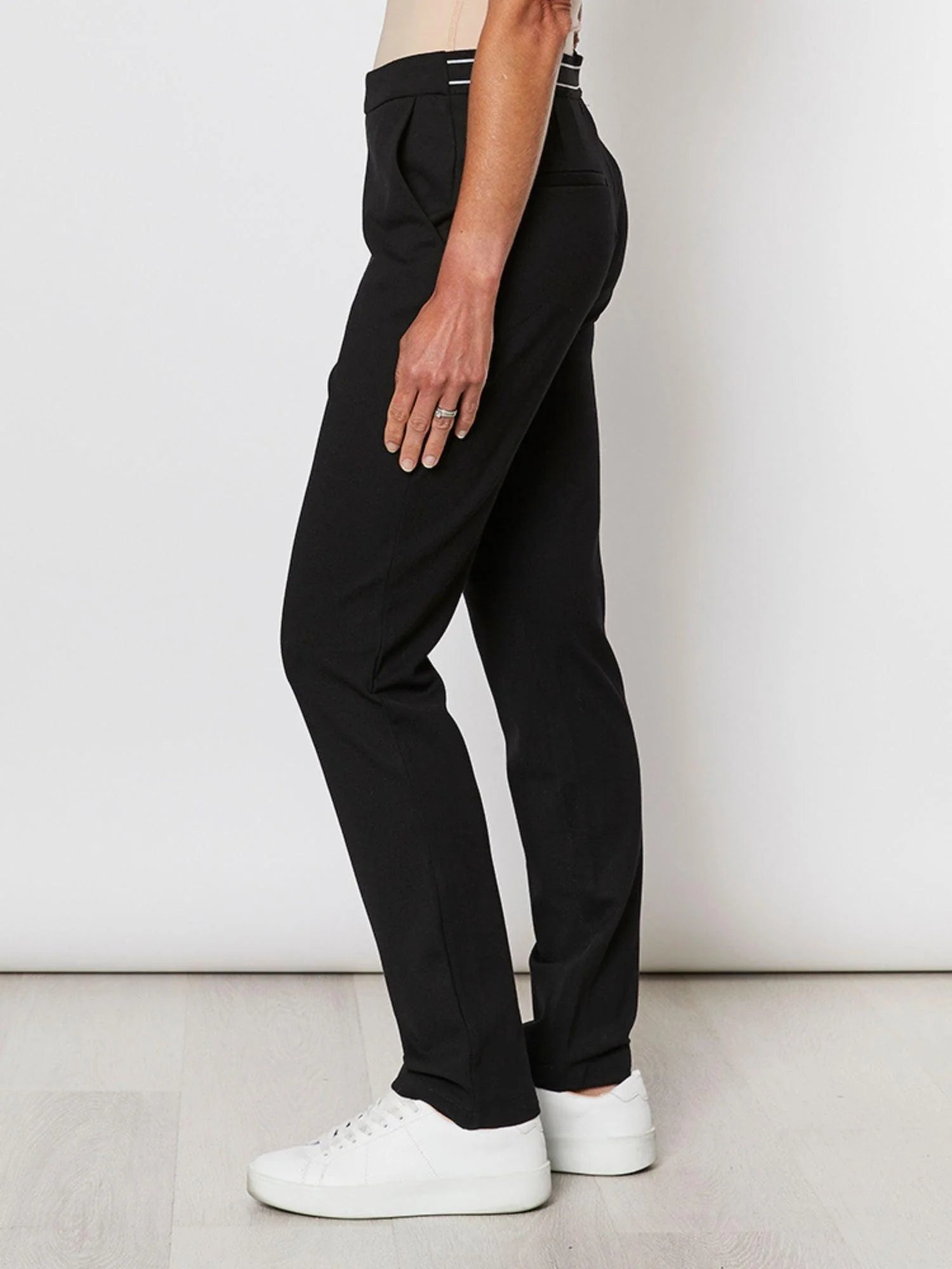 Collection of Gordon Smith Classic Ponte Pant - Black in a gallery layout