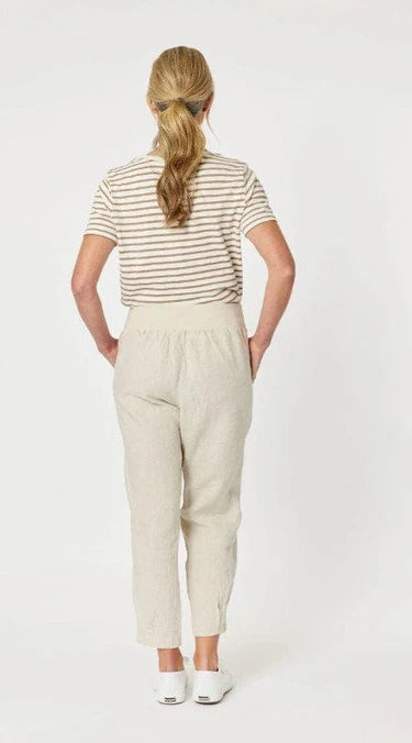 Collection of Gordon Smith Lino Tapered Pant - Natural in a gallery layout