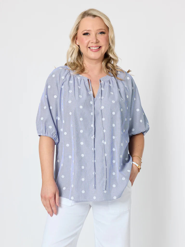 Gordon Smith Monaco Spot Top - Pale Blue