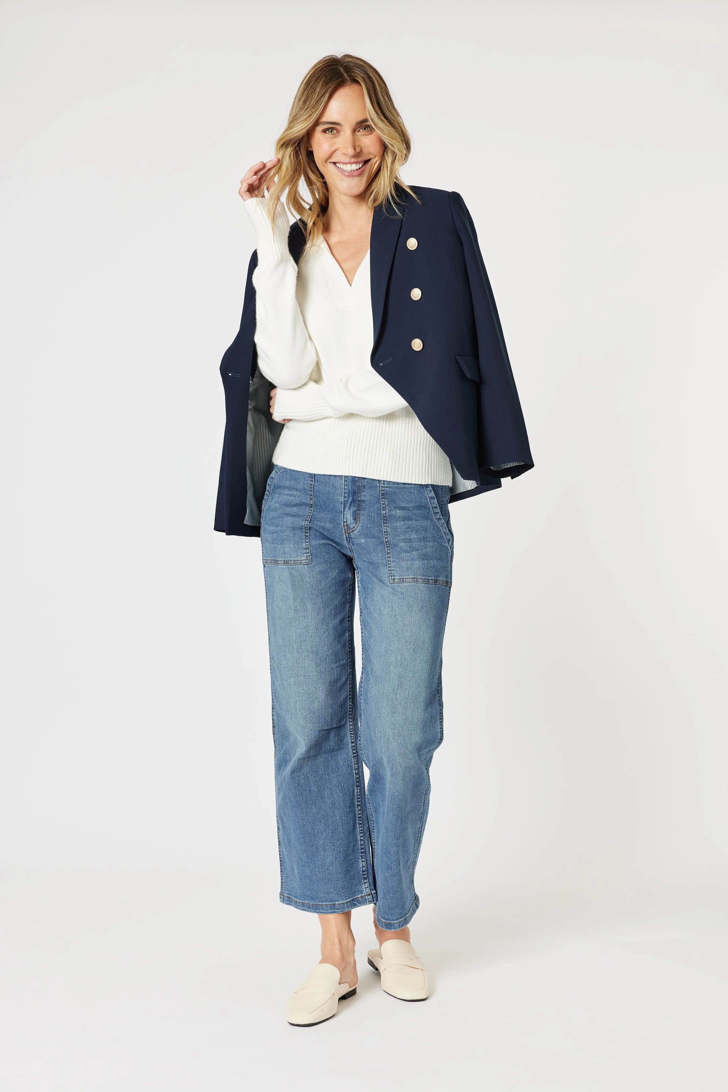 Collection of Gordon Smith Newport Jumper - Ivory in a gallery layout