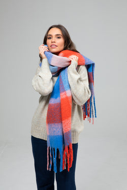Collection of Holiday Life Jax Scarf - Blue/Red in a gallery layout