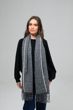 Collection of Holiday Life Solana Scarf - Grey in a gallery layout