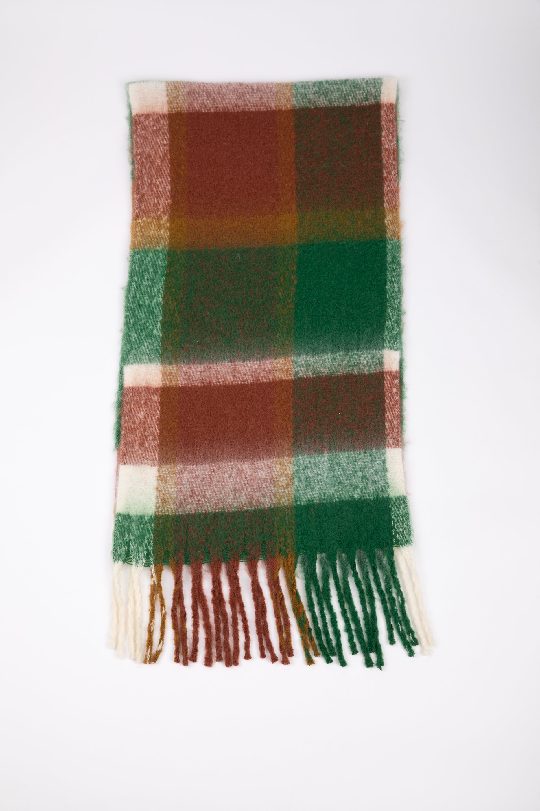 Collection of Holiday Life Stansbury Scarf - Green/Brown in a gallery layout