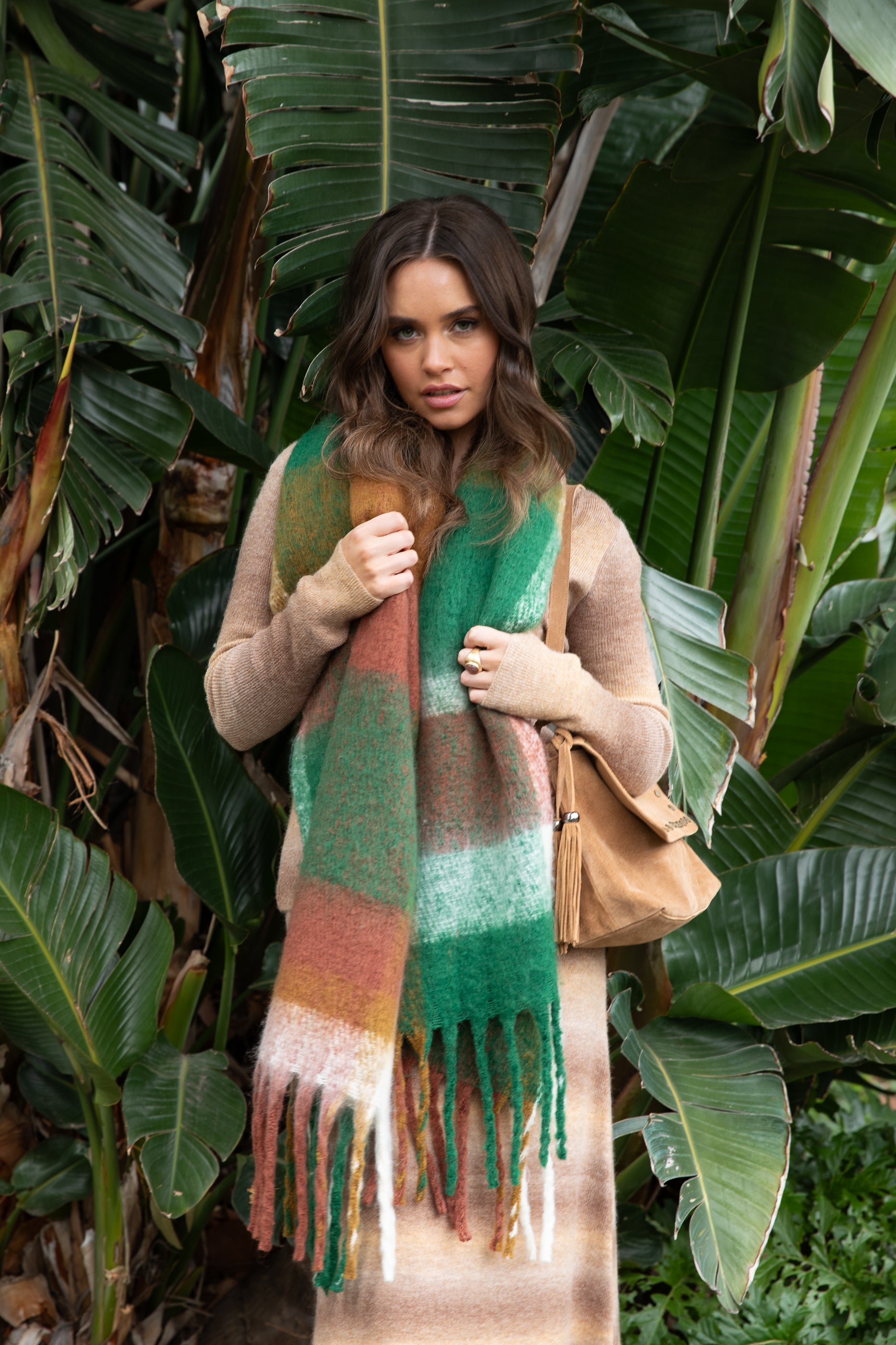 Holiday Life Stansbury Scarf - Green/Brown