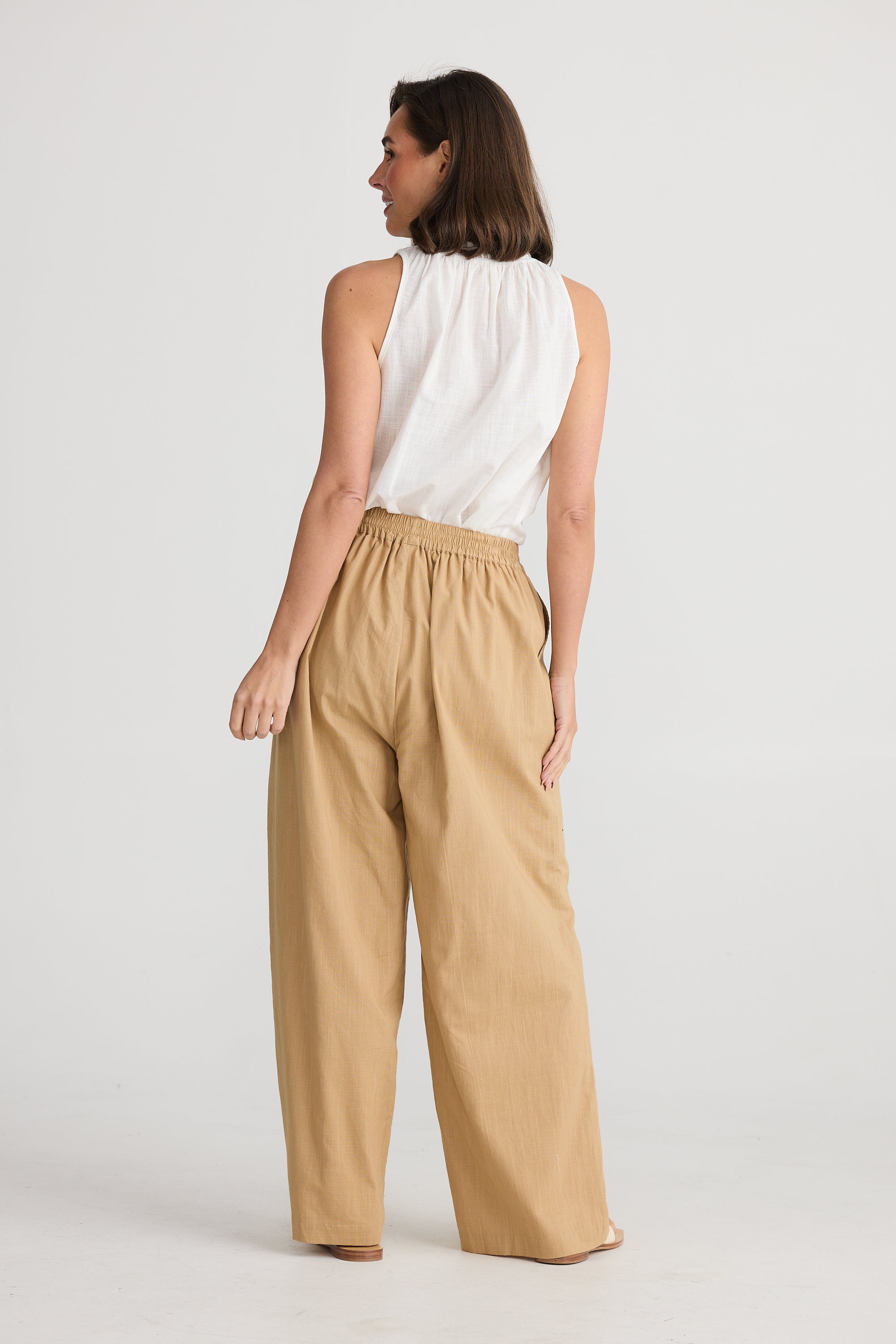 Collection of Holiday Playa Pant - Taupe in a gallery layout