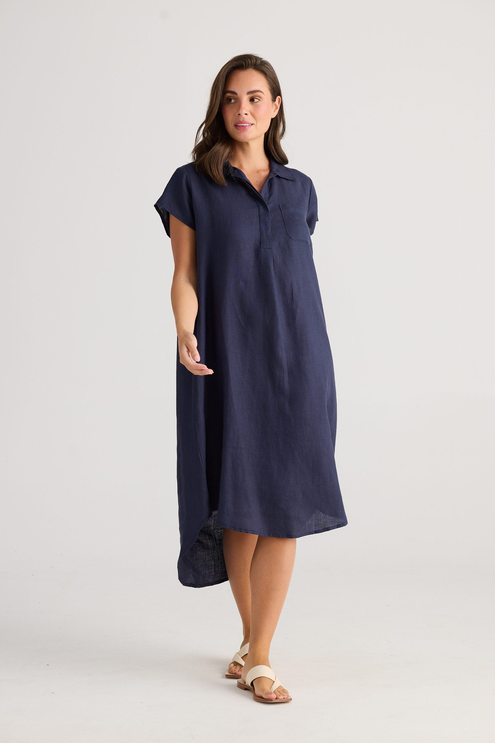 Collection of HC24048-2_Ahoy Tunic_Navy_2 in a gallery layout