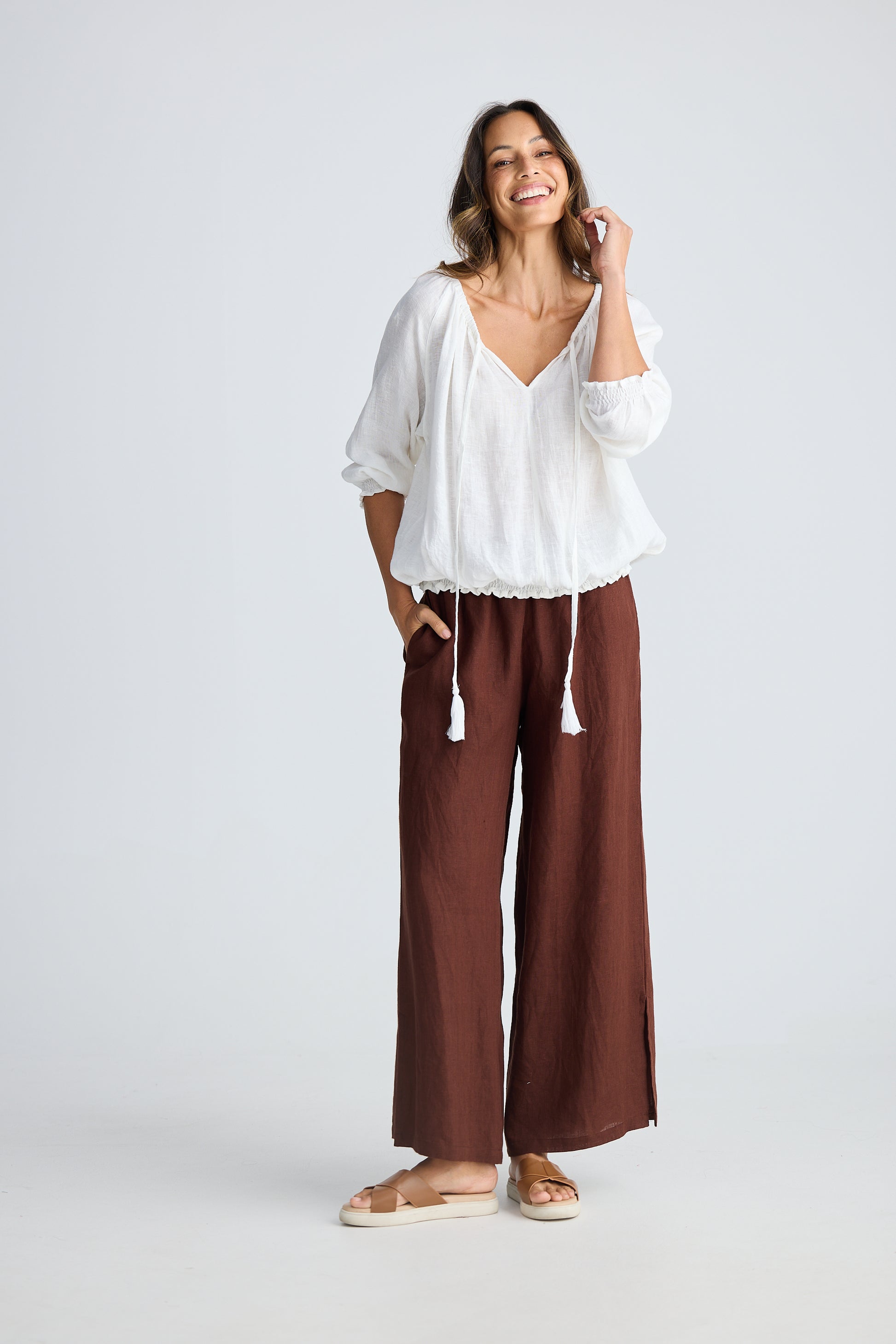 Holiday Seaside Top - White