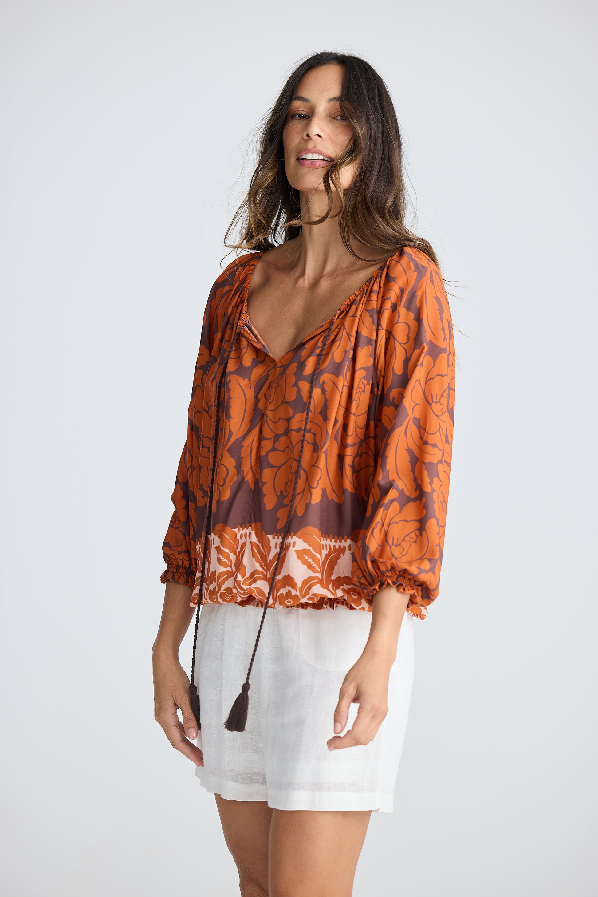 Holiday Seaside Top - Tuscan Palm