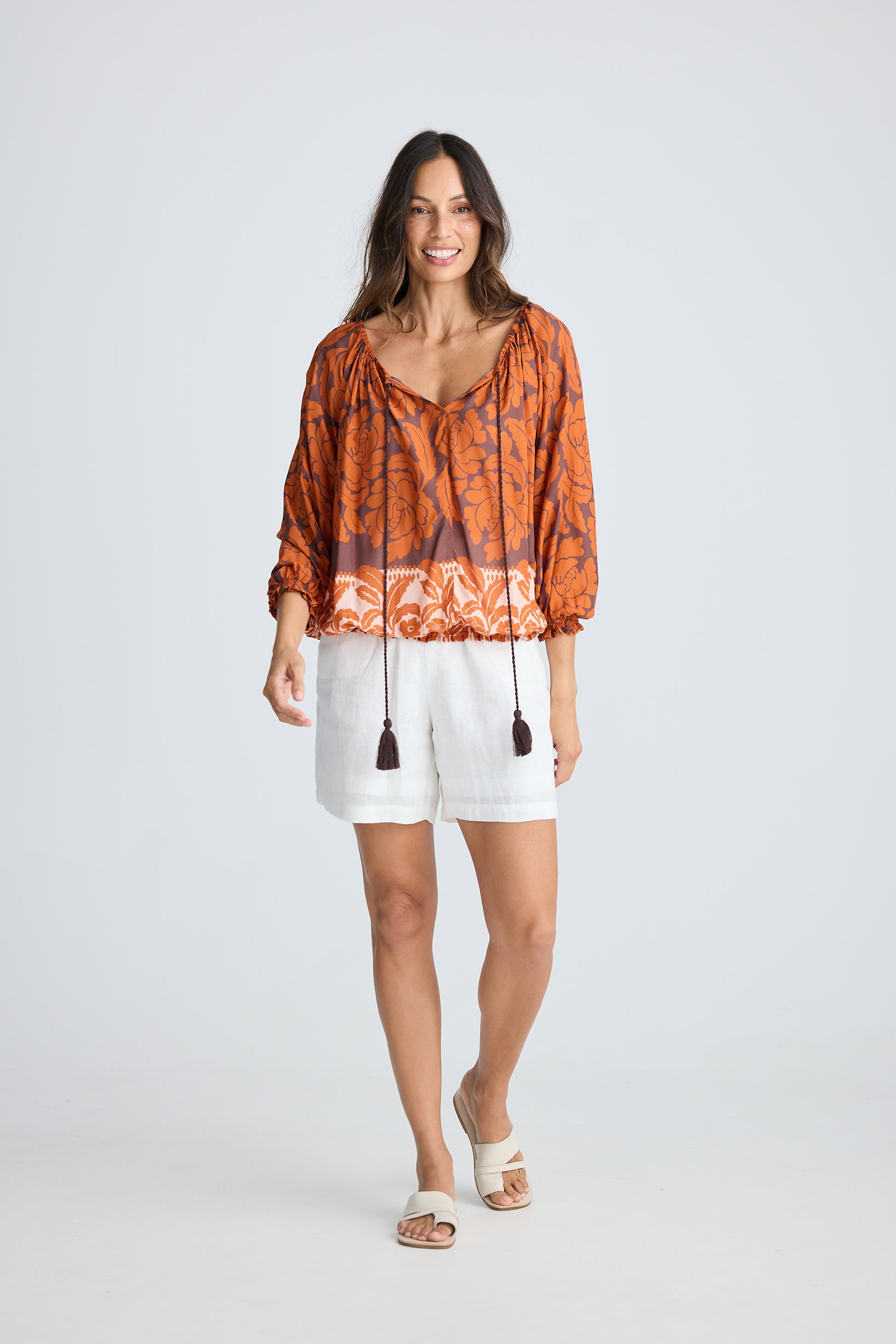 Holiday Seaside Top - Tuscan Palm