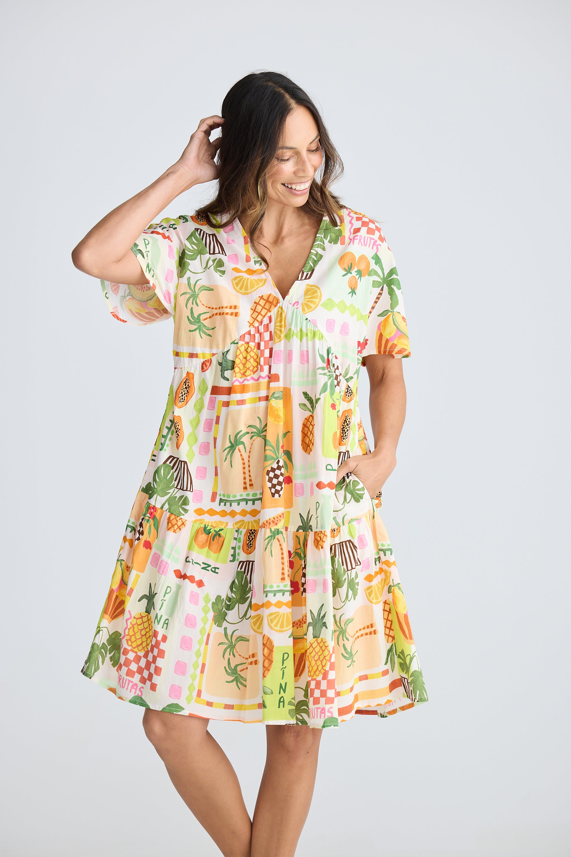 Holiday Lola Dress - Tropical Fiesta