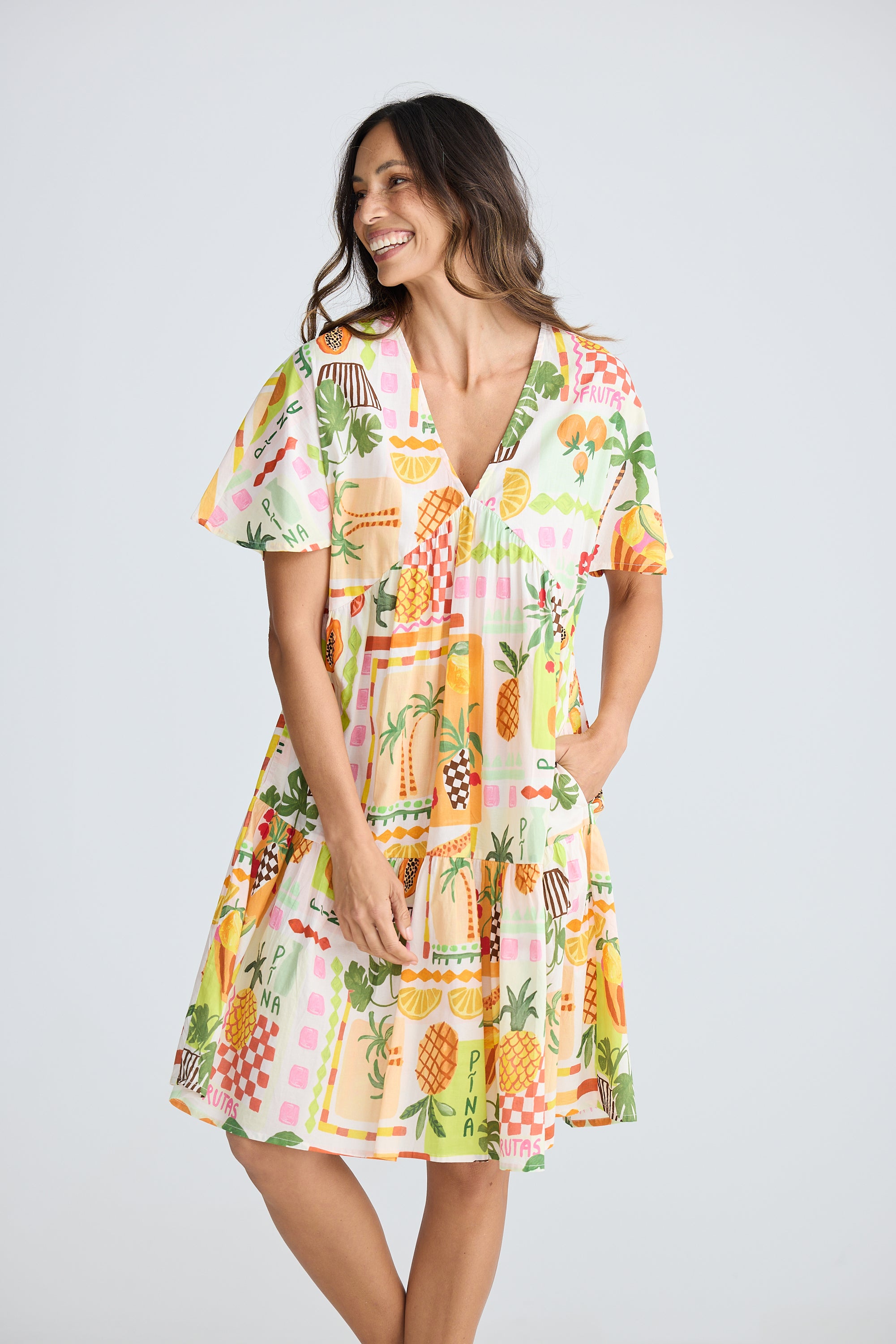 Image of Holiday Lola Dress - Tropical Fiesta
