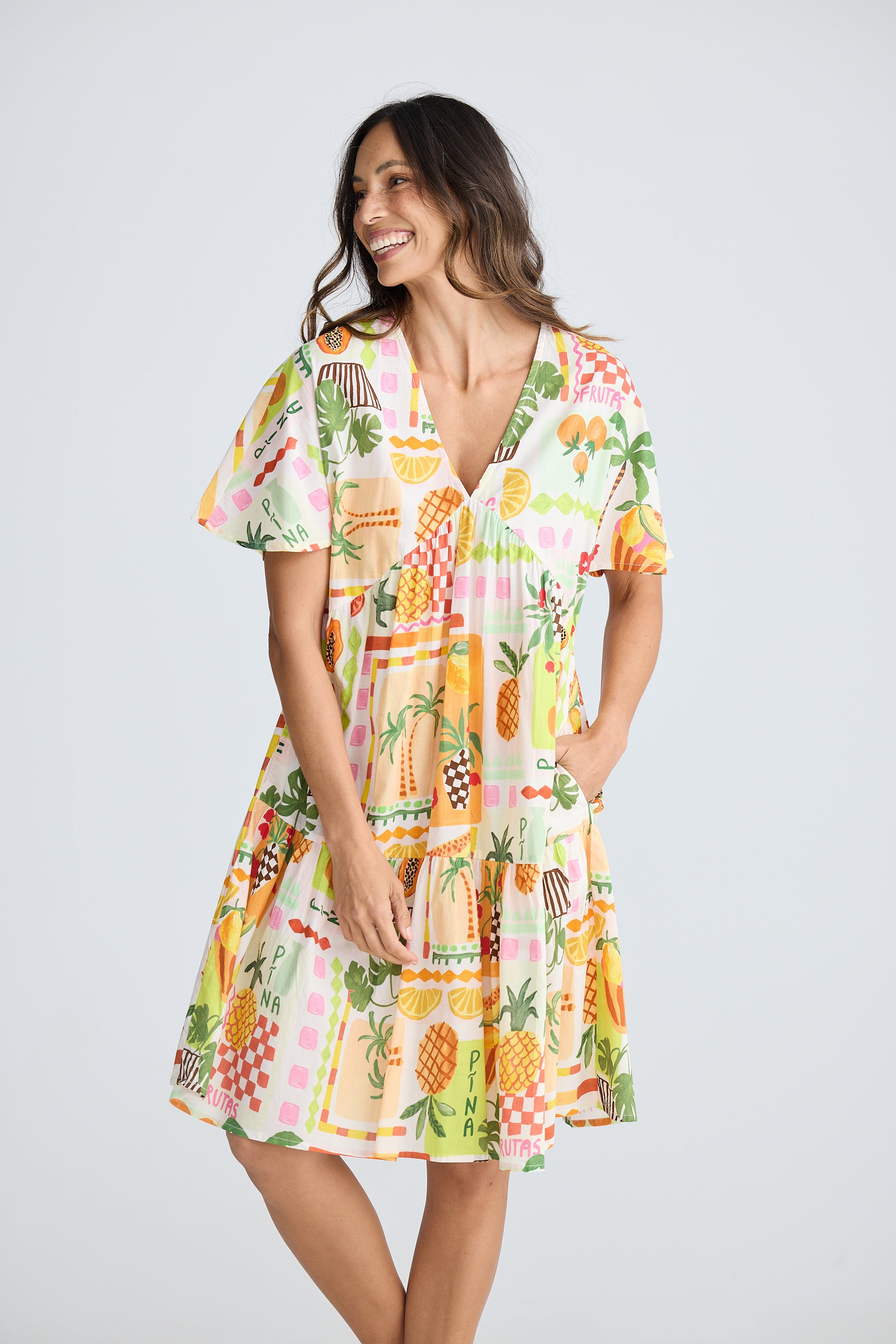 Holiday Lola Dress - Tropical Fiesta