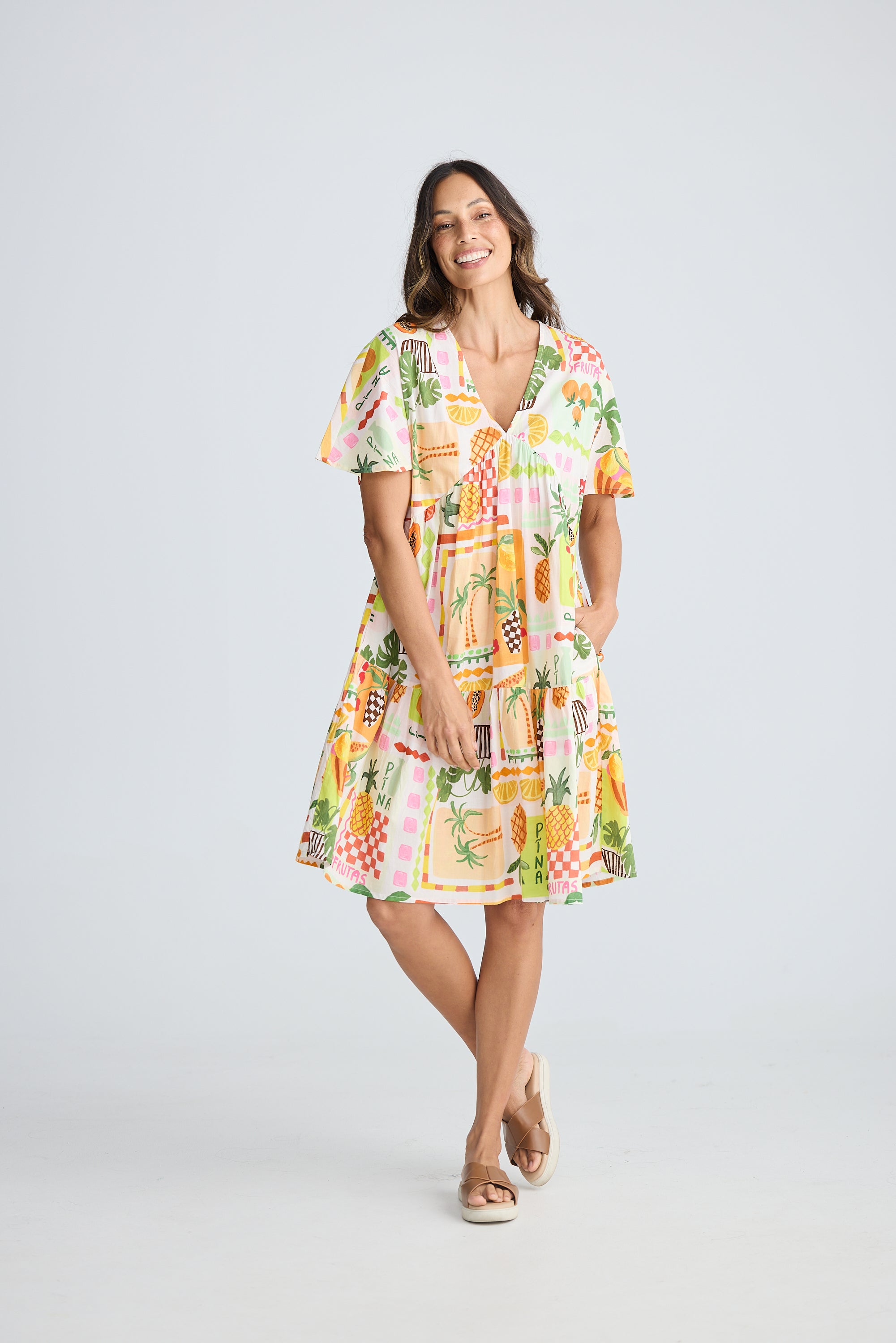 Image of Holiday Lola Dress - Tropical Fiesta