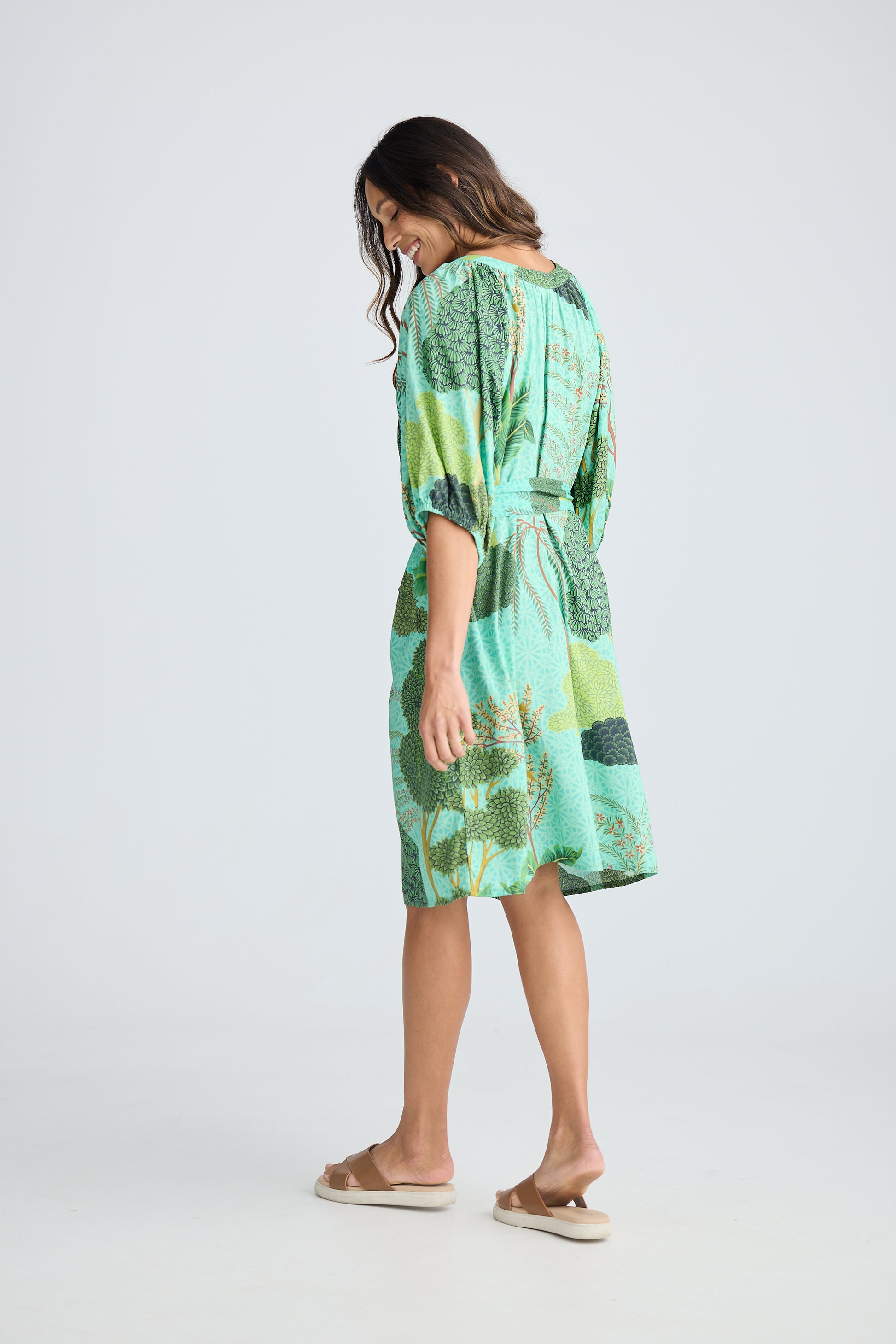 Holiday Mariah Dress - Rainforest Print