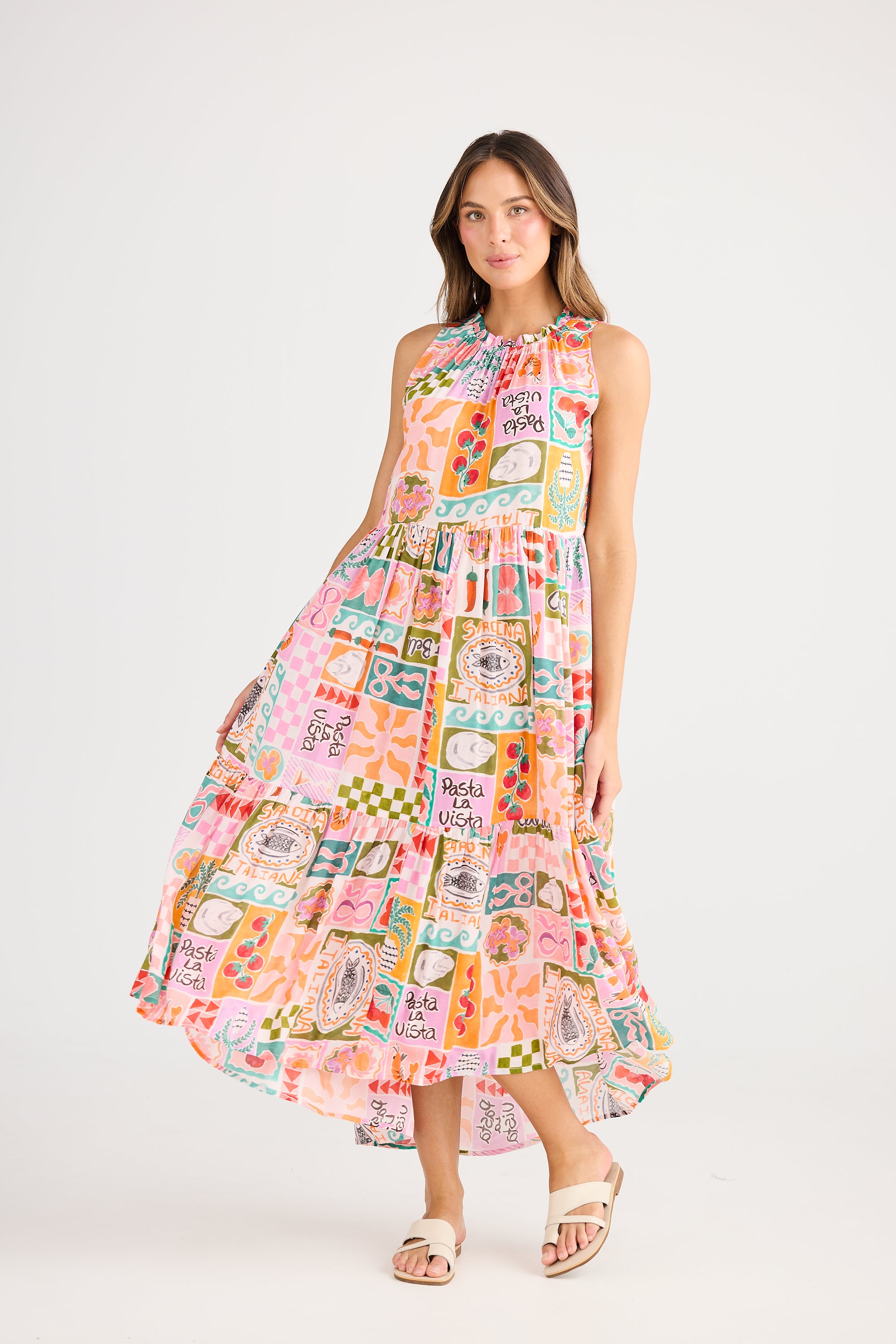 Collection of Holiday Margot Dress - Sardinia Summer in a gallery layout