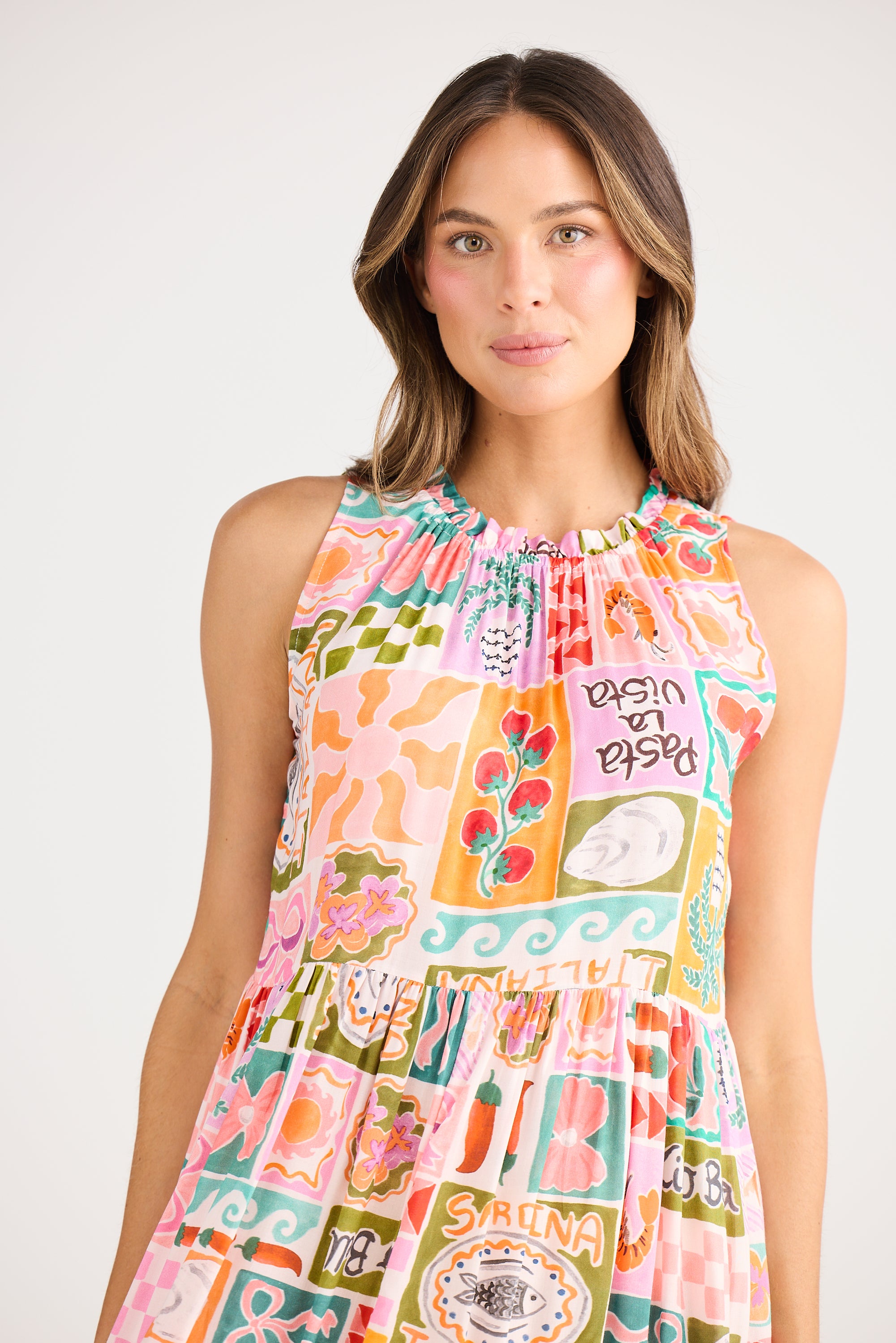 Collection of Holiday Margot Dress - Sardinia Summer in a gallery layout