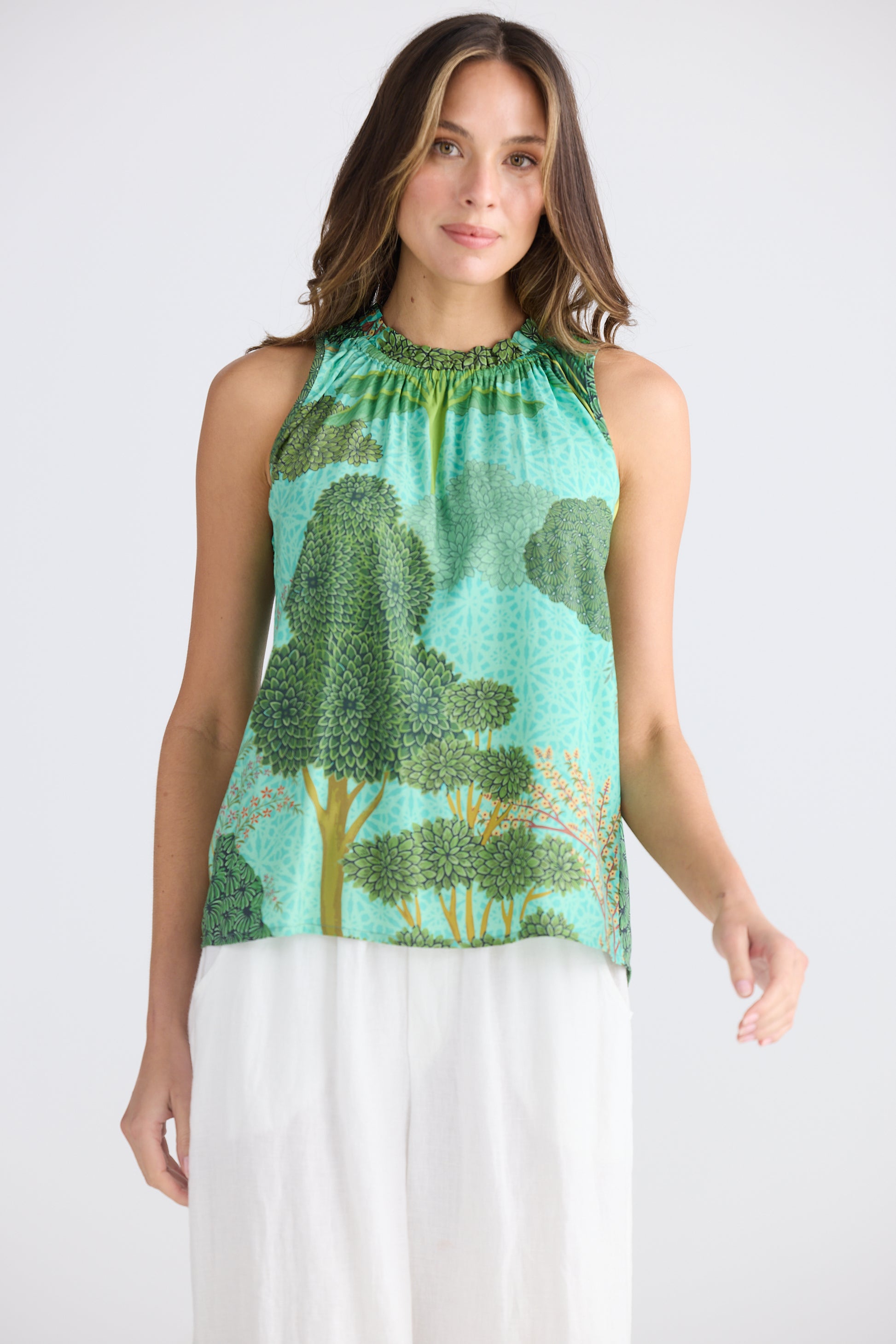 Holiday Margot Top - Rainforest Print
