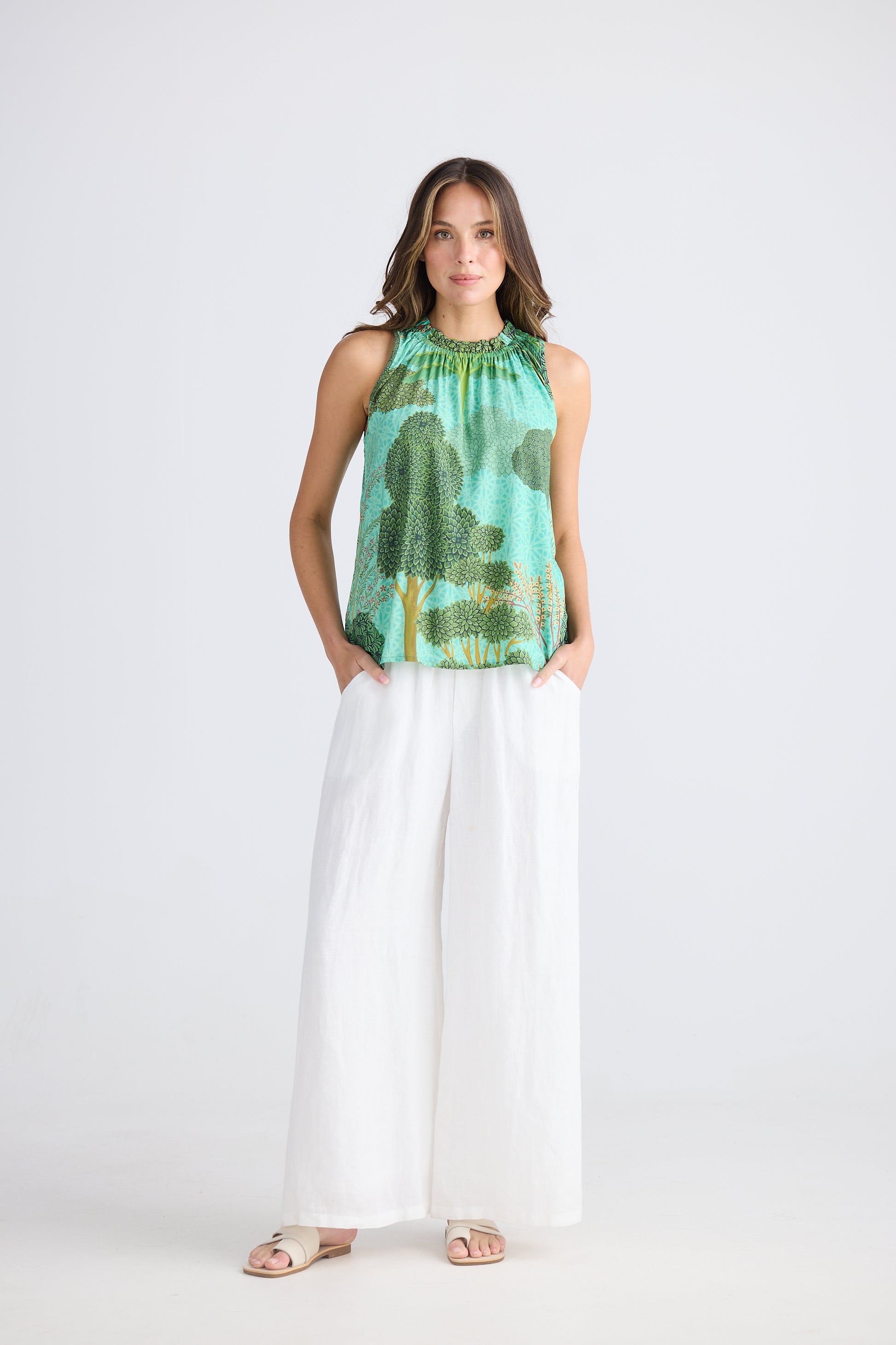 Holiday Margot Top - Rainforest Print