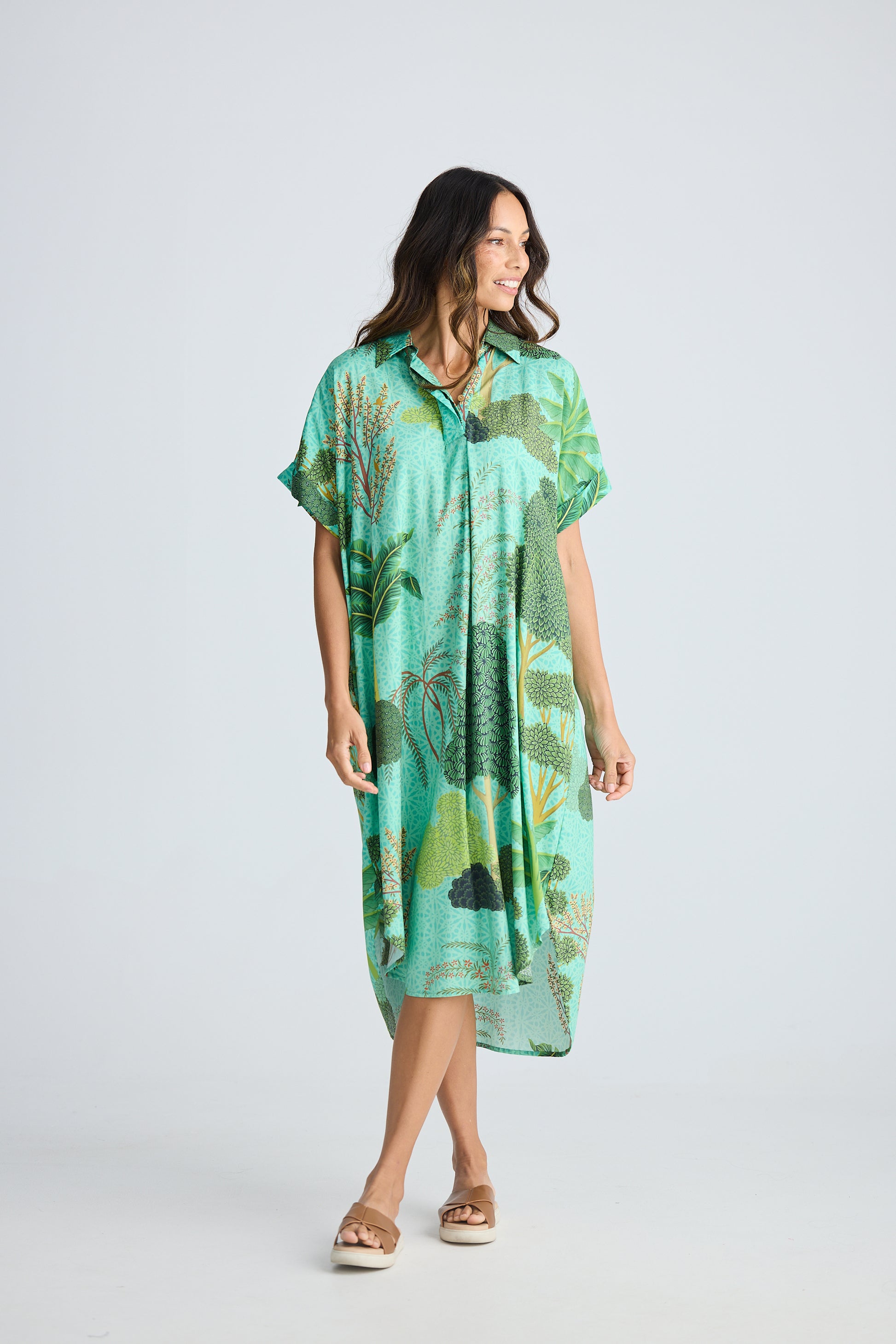 Holiday Canal Overshirt - Rainforest Print