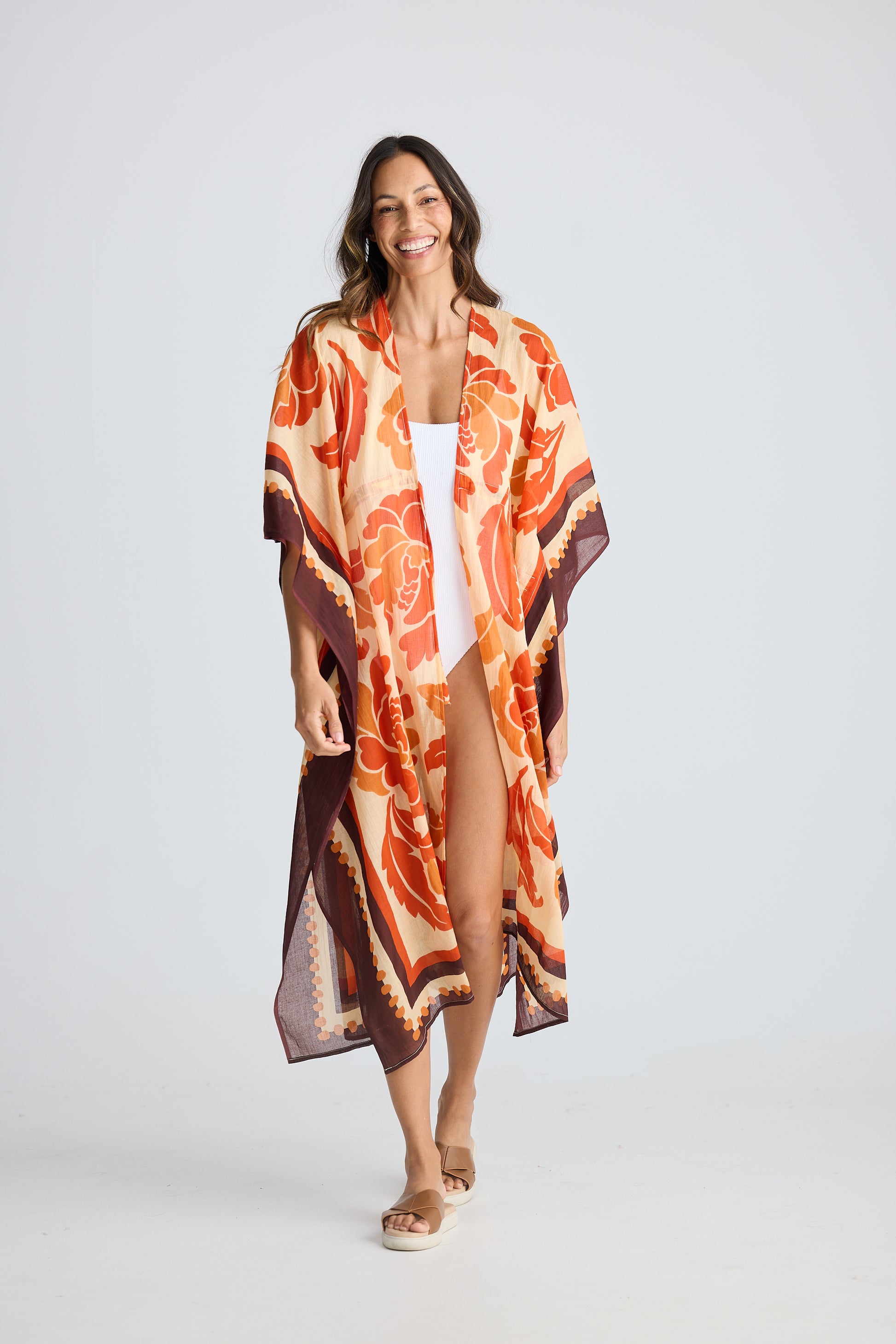 Holiday Life Asta Long Kaftan - Tuscan Palm