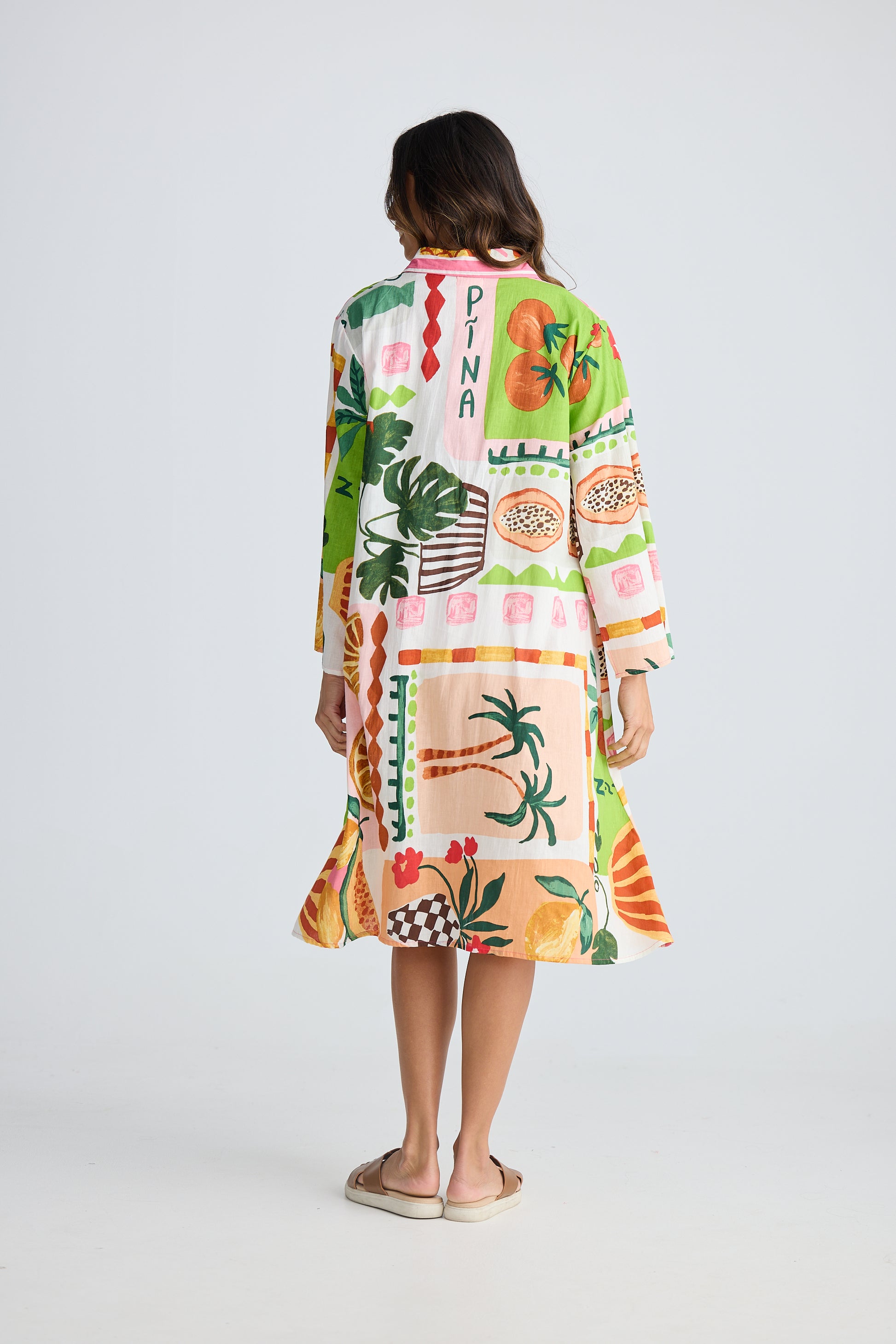 Holiday Life Stella Shirt Dress - Tropical Fiesco