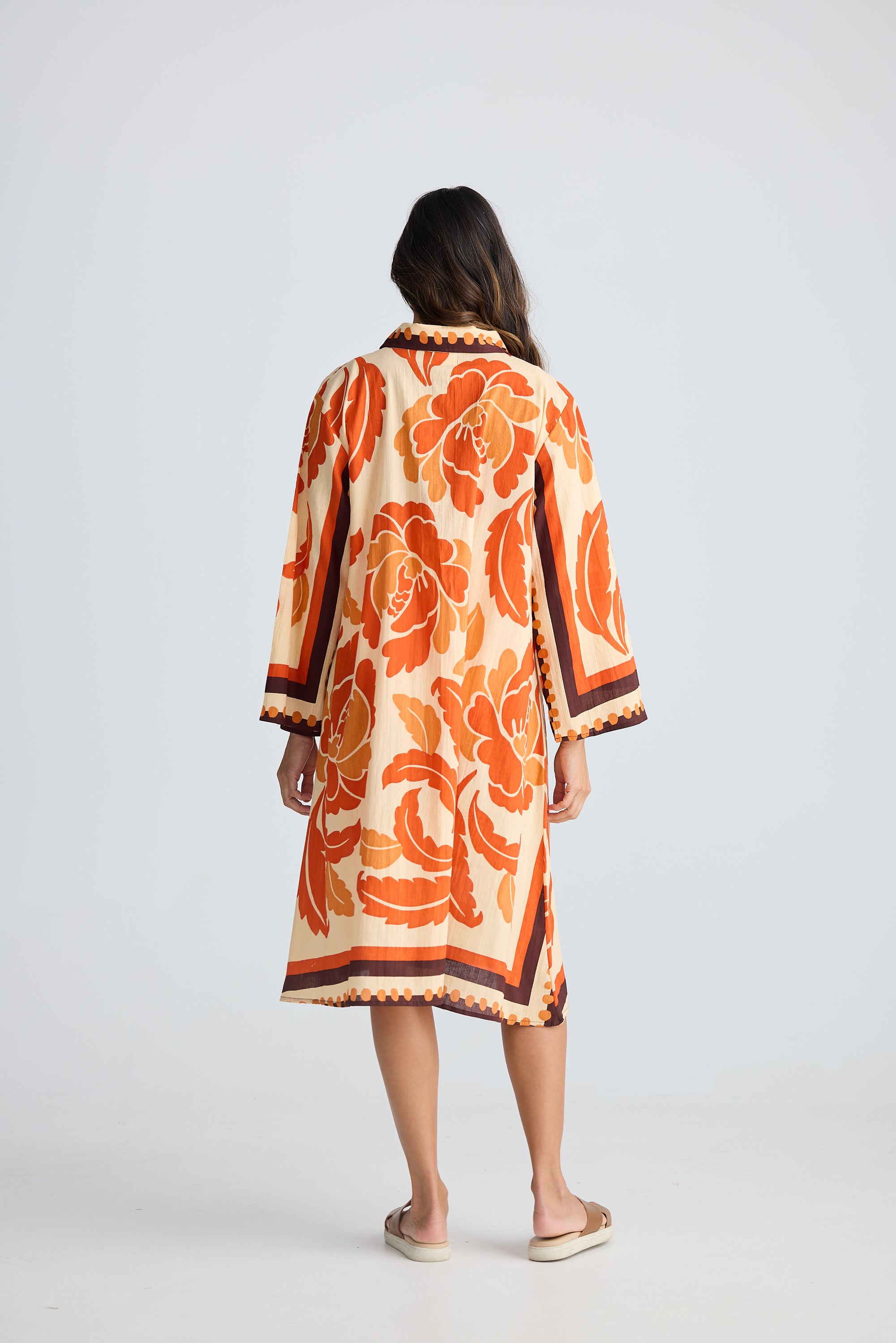 Collection of Holiday Life Stella Shirt Dress - Tuscan Palm in a gallery layout