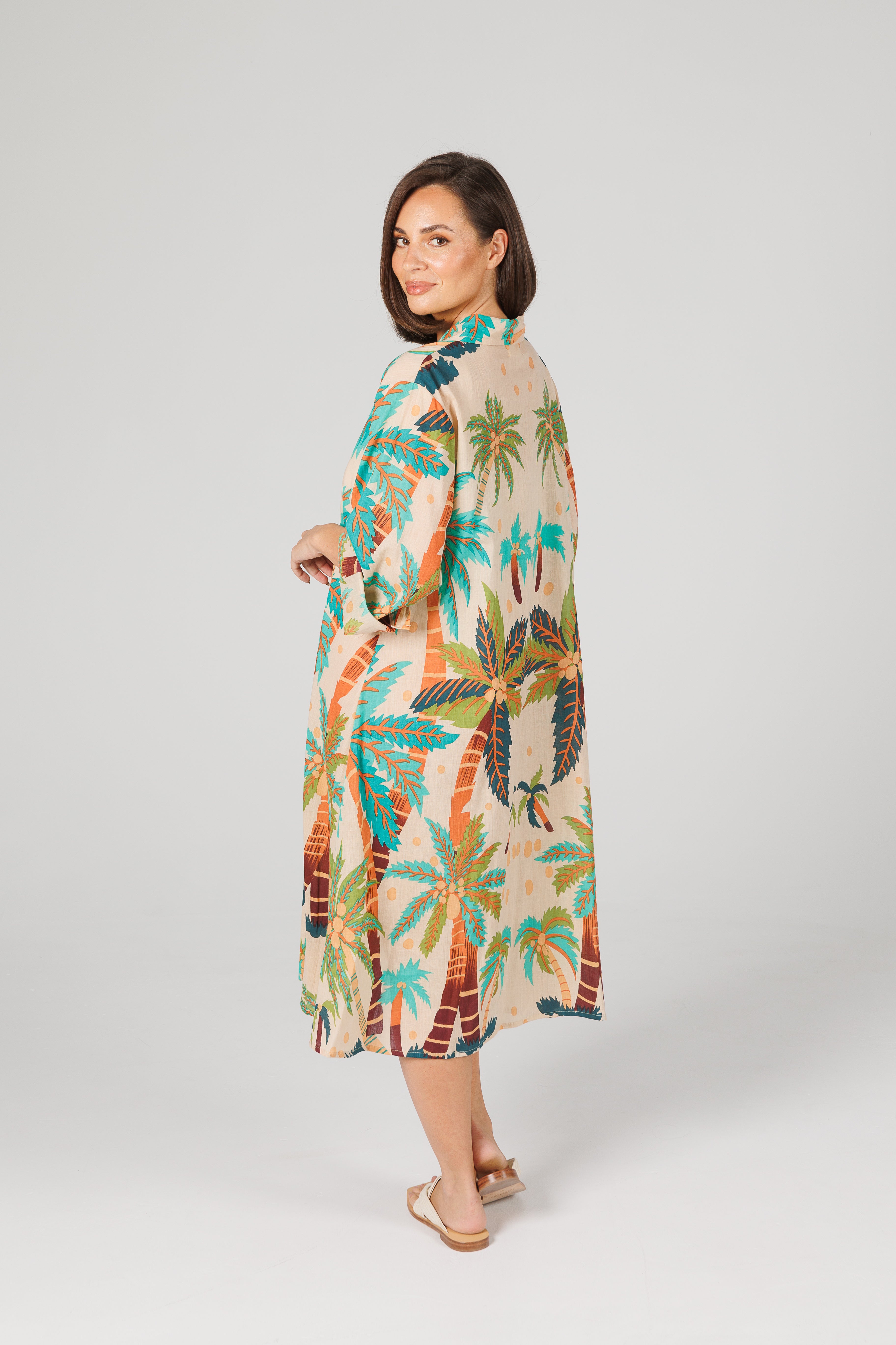 Collection of Holiday Stella Shirt Dress - Island in a gallery layout