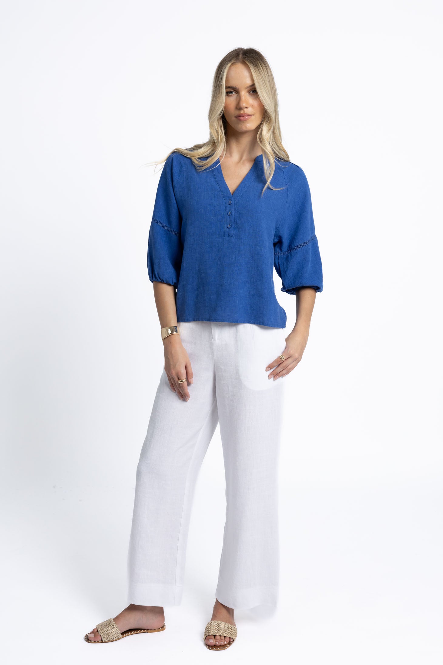 Humidity Lifestyle Nixie Blouse - Royal Blue