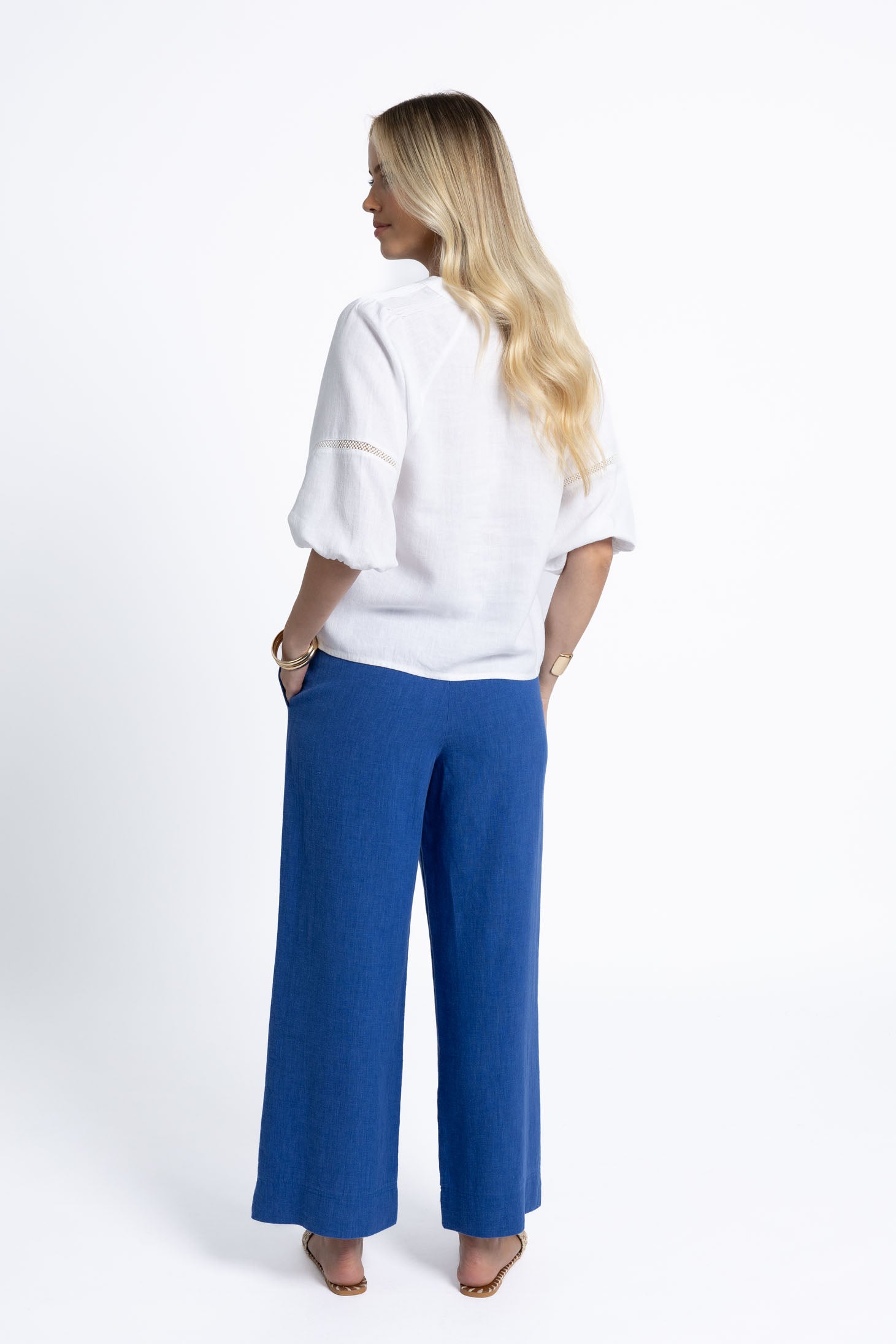 Collection of Humidity Lifestyle Nixie Blouse - White in a gallery layout