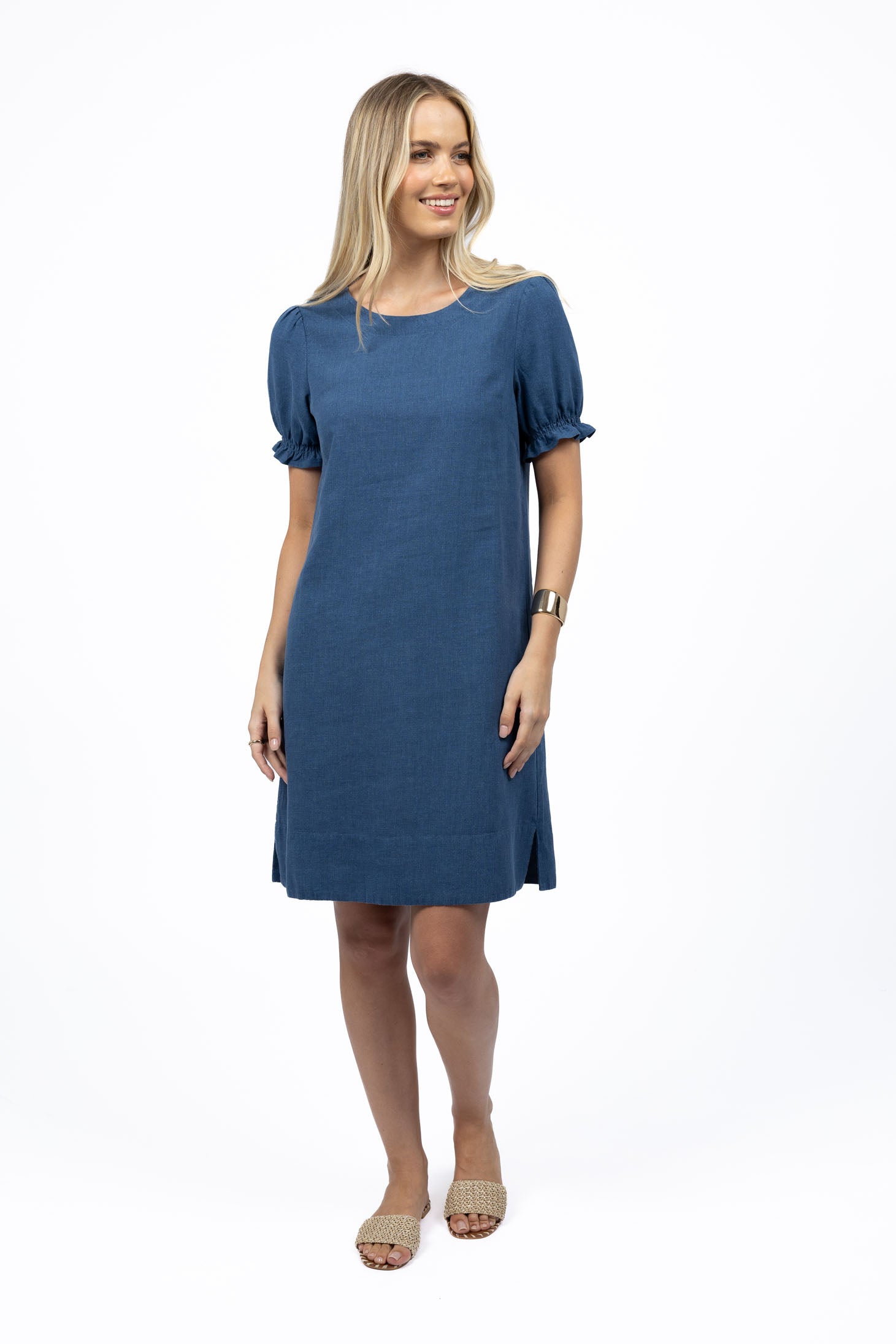 Collection of Humidity Lifestyle Sana Shift Dress - Ocean Blue in a gallery layout