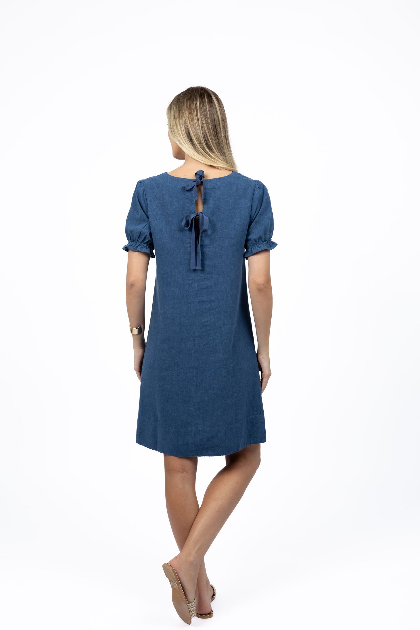 Collection of Humidity Lifestyle Sana Shift Dress - Ocean Blue in a gallery layout