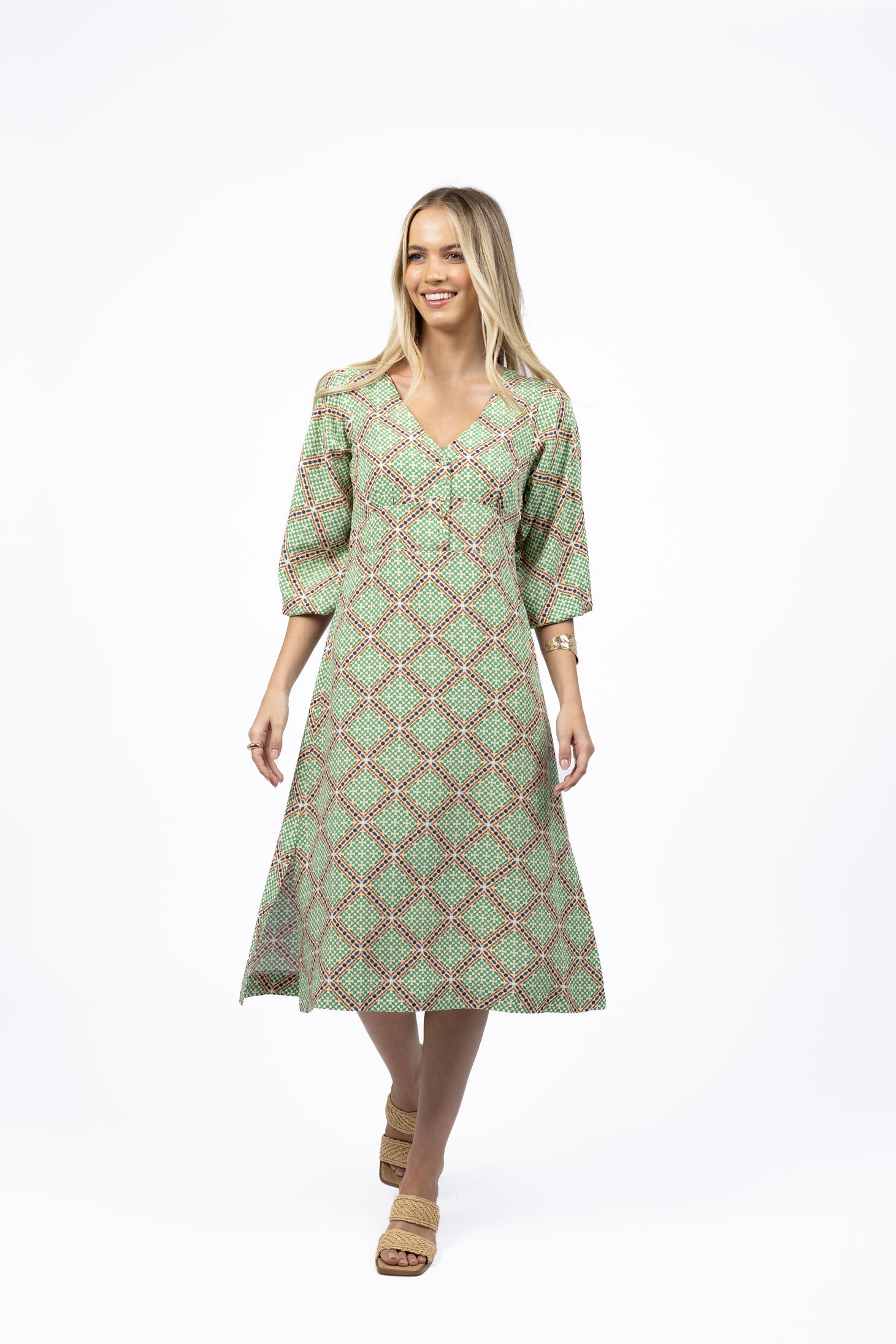 Collection of Humidity Lifestyle Marrakesh Midi Dress - Marrakesh Print in a gallery layout