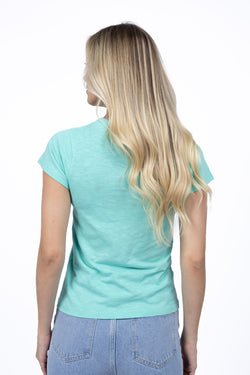 Collection of Humidity Lifestyle Bene Tee - Lagoon Green in a gallery layout