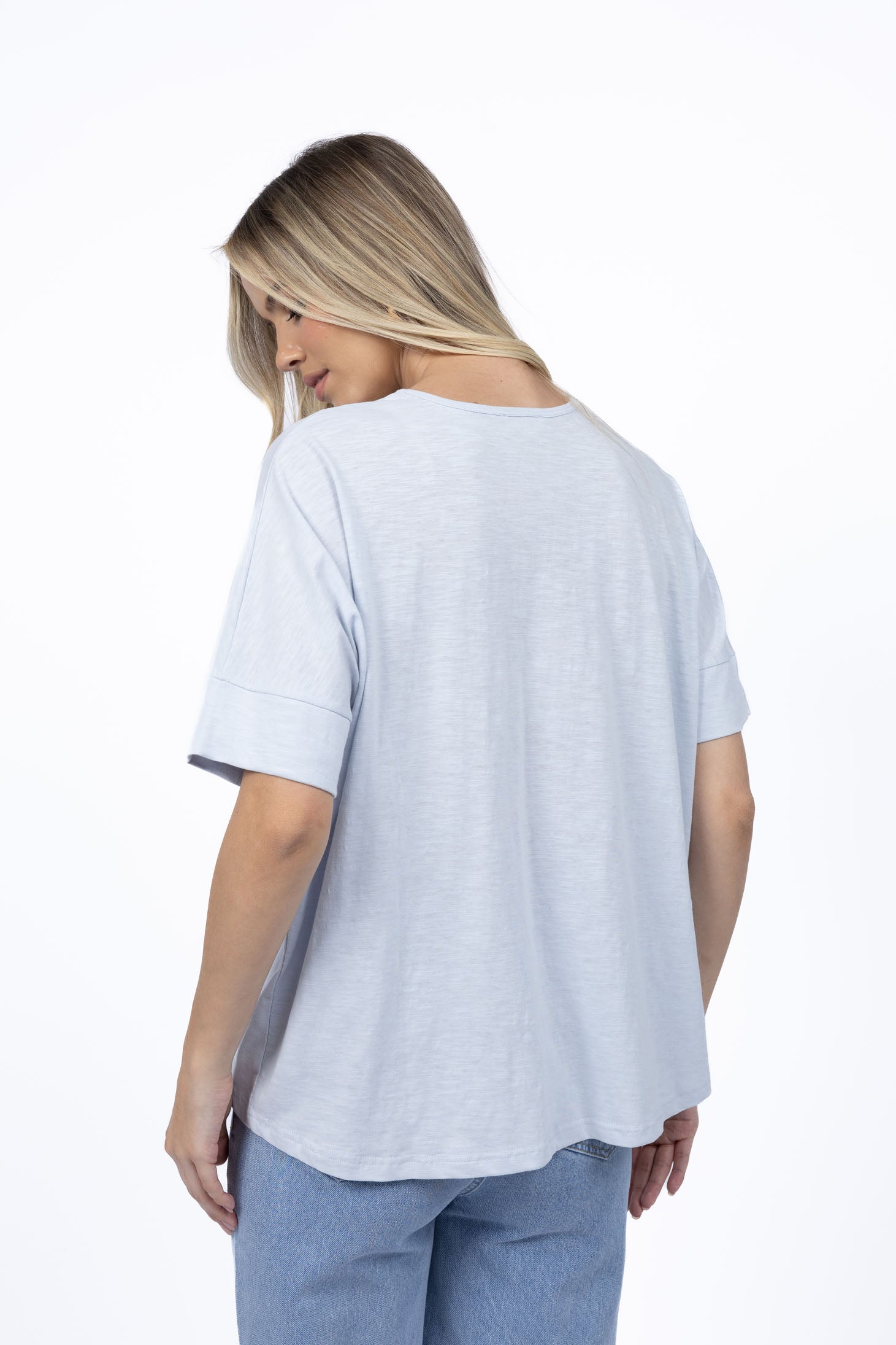 Humidity Dippy Tee - Ice Blue