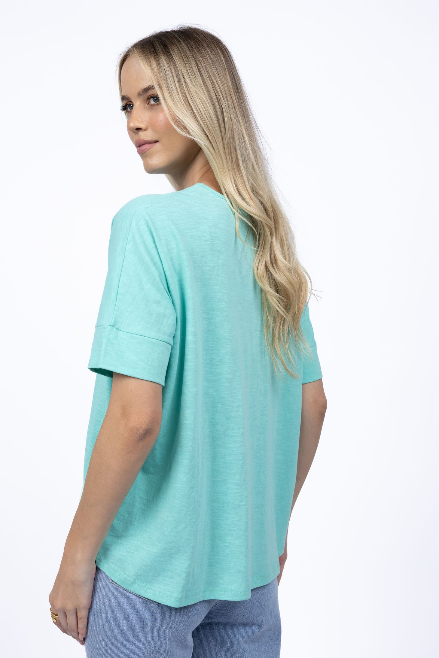 Collection of Humidity Dippy Tee - Lagoon Green in a gallery layout