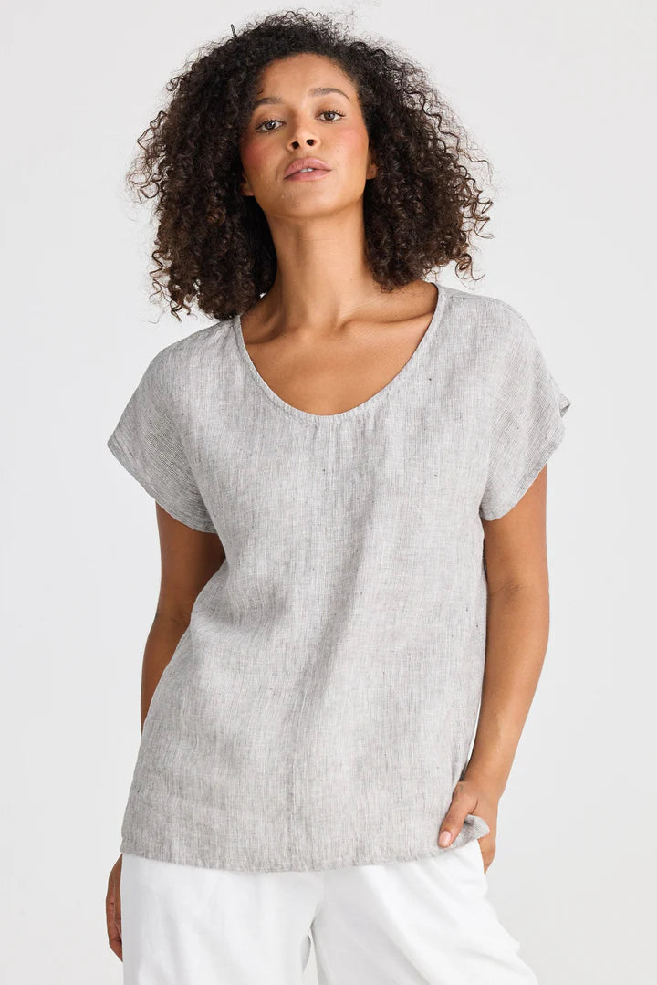 The Shanty Corporation Havana Tee - Charcoal Fleck