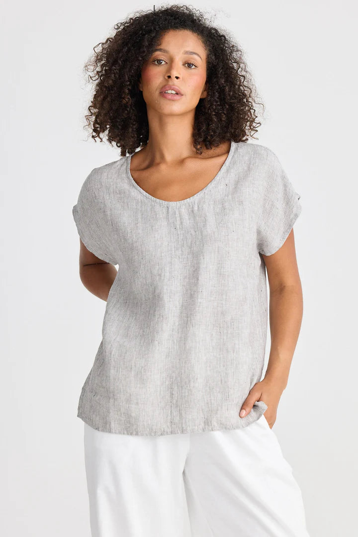 The Shanty Corporation Havana Tee - Charcoal Fleck